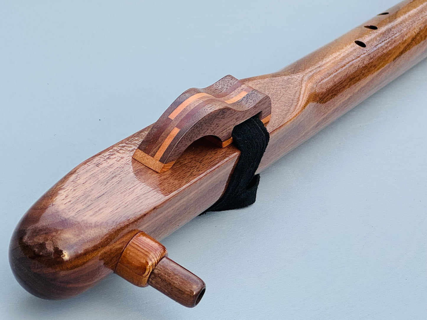 Native American style bass flute Walnut A 440Hz
