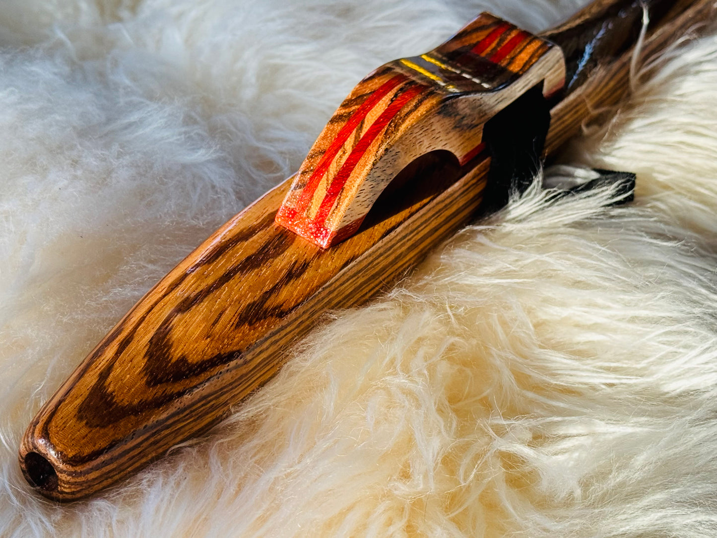 Native American style flute Zebrano A 440Hz