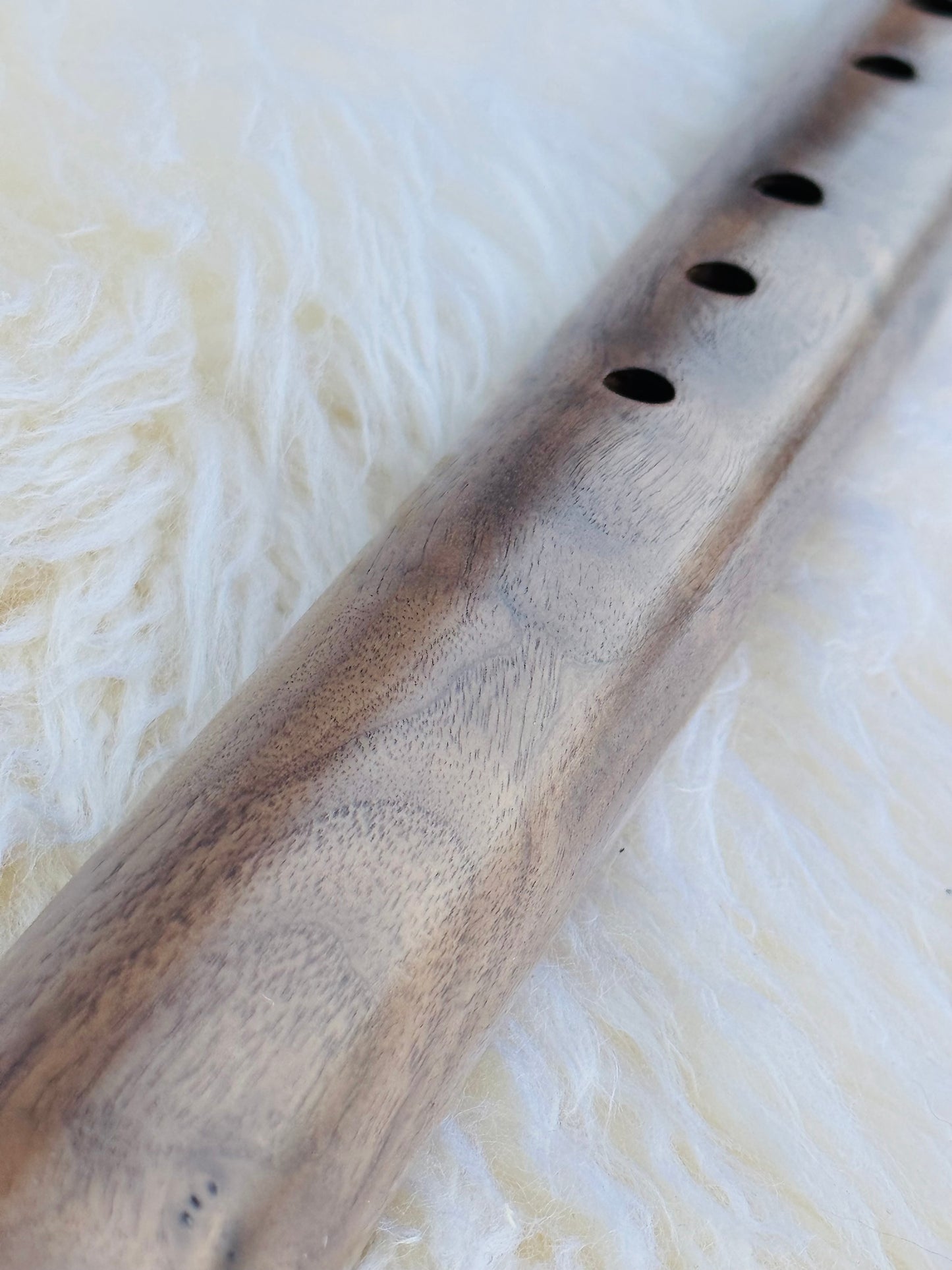 Native American style bass flute Walnut D 440Hz