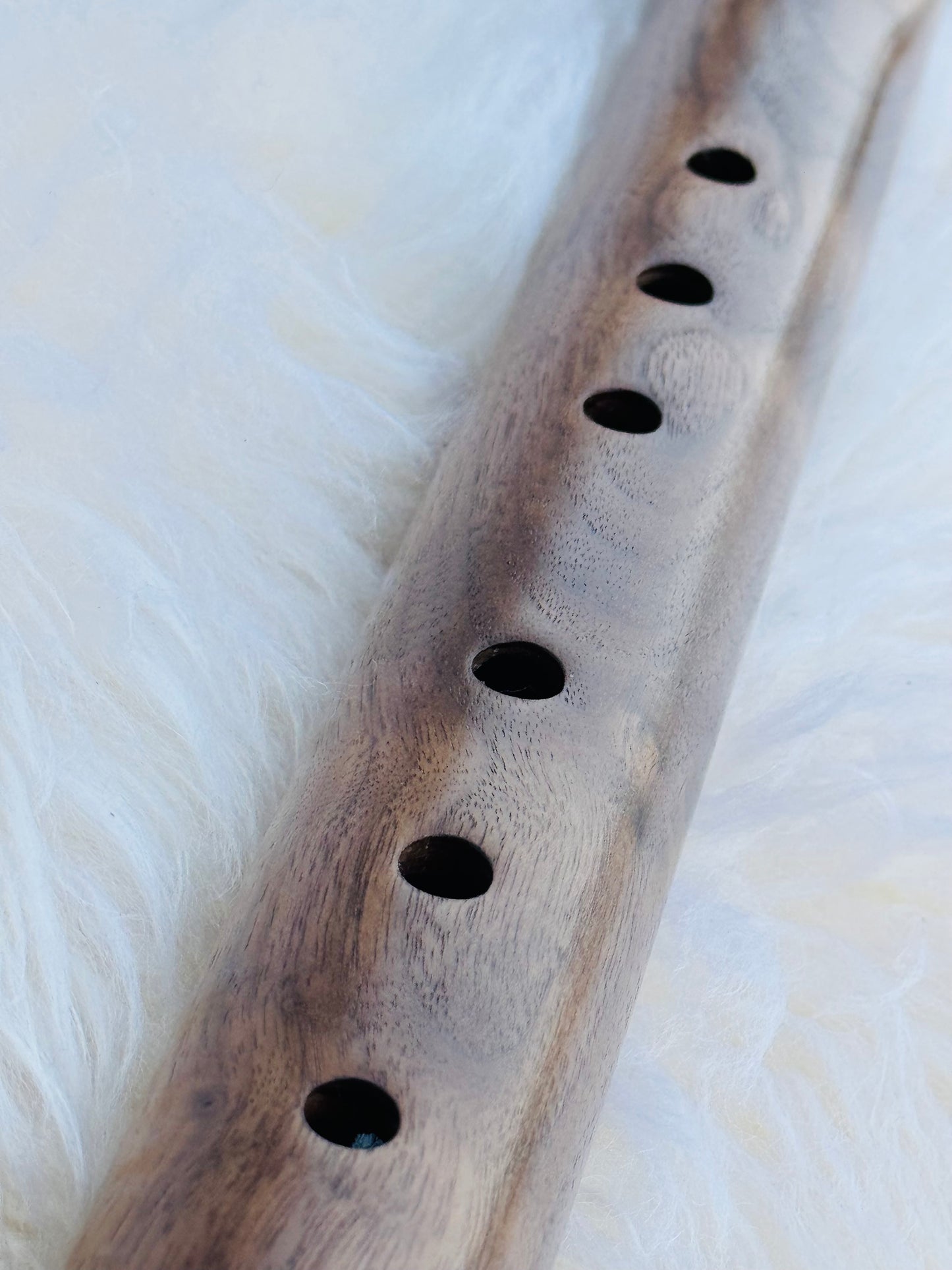 Native American style bass flute Walnut D 440Hz
