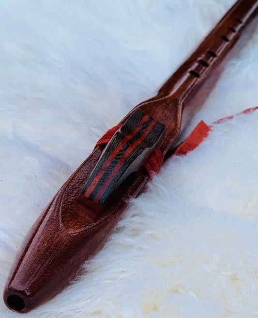 Native American style bass flute Bubinga D 440Hz