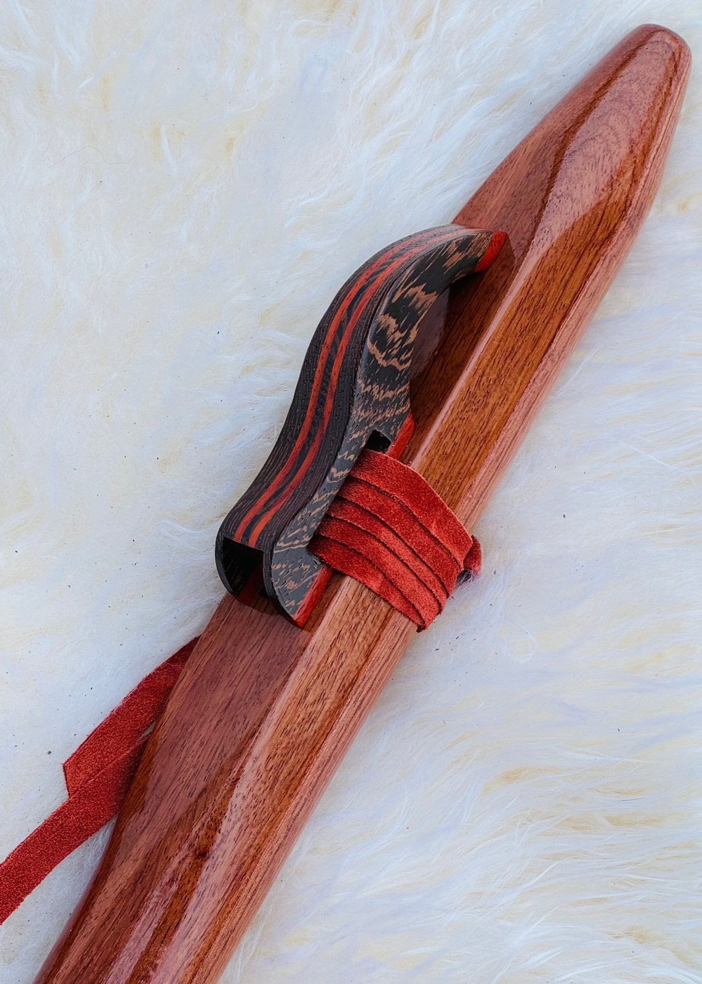 Native American style bass flute Bubinga D 440Hz