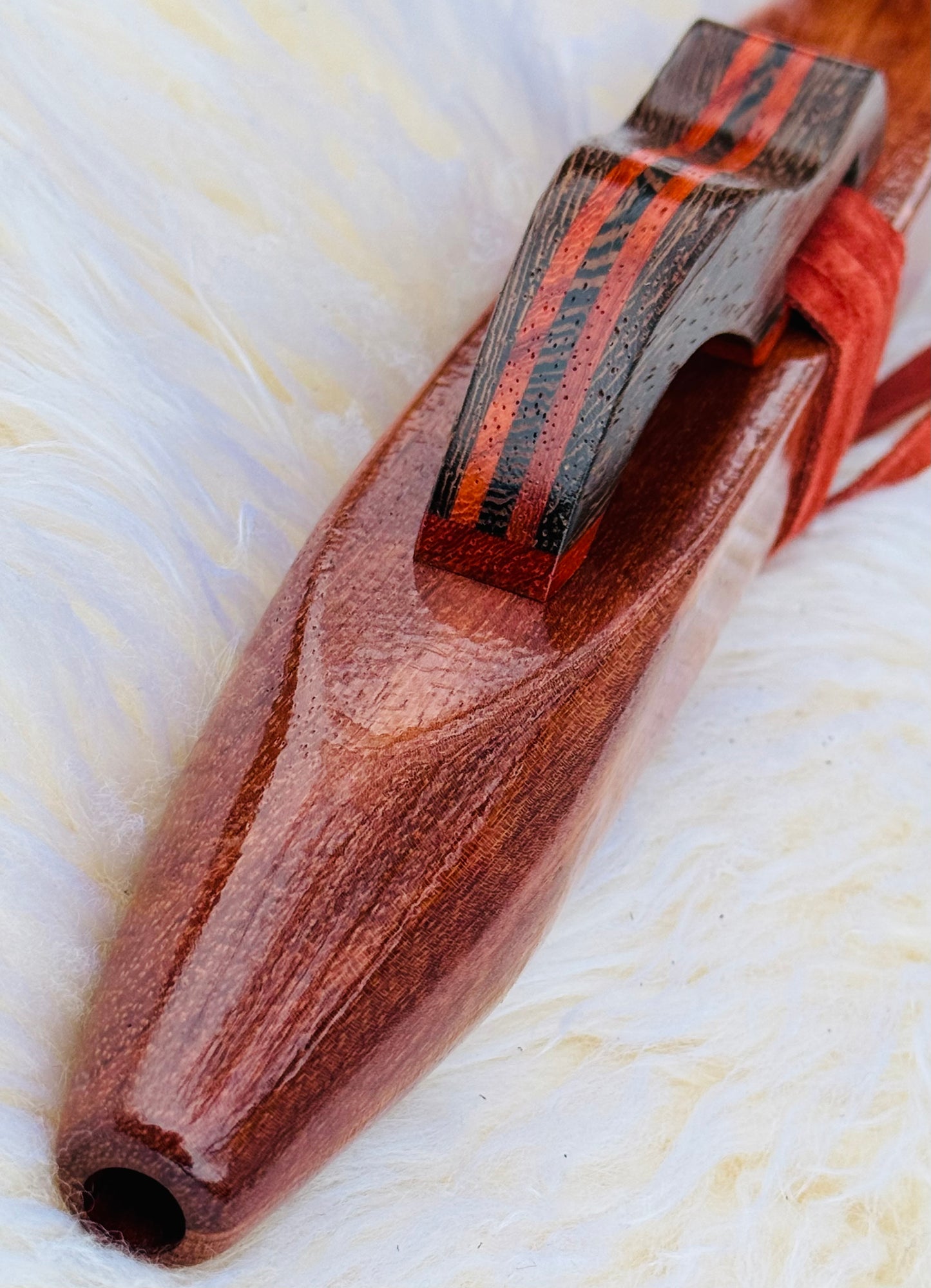 Native American style bass flute Bubinga D 440Hz
