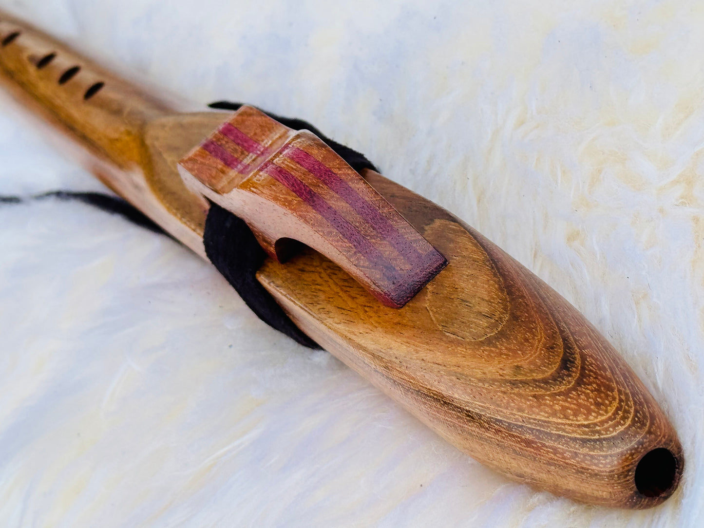 Native American style bass flute Jatoba D 440Hz
