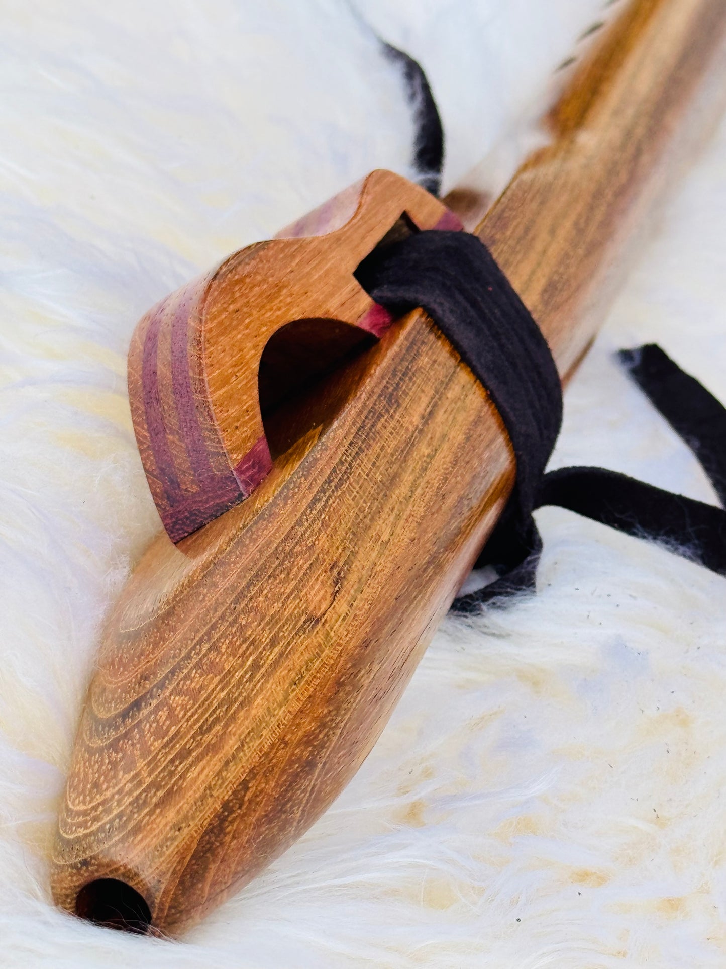 Native American style bass flute Jatoba D 440Hz