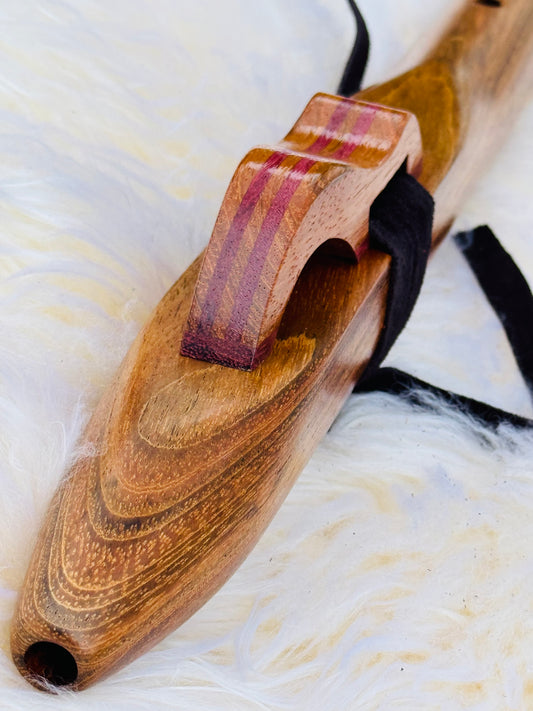 Native American style bass flute Jatoba D 440Hz
