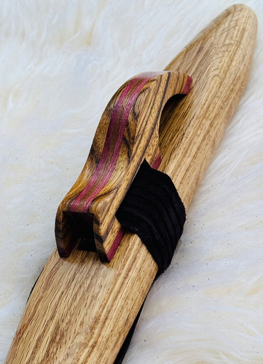 Native American style bass flute Oak D 432Hz