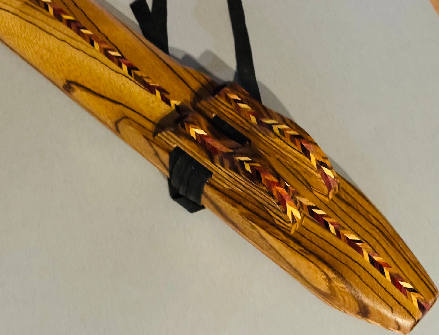 Native Americans Double bass flute Zebra wood D 432Hz