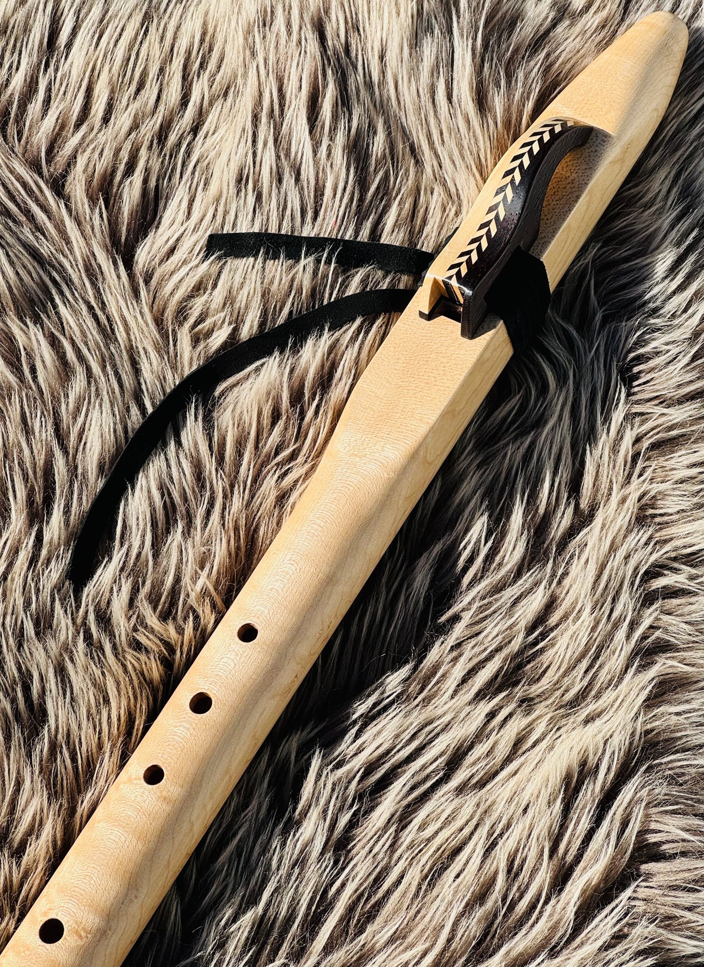 Native American style Bass Birdeye maple flute B 440Hz