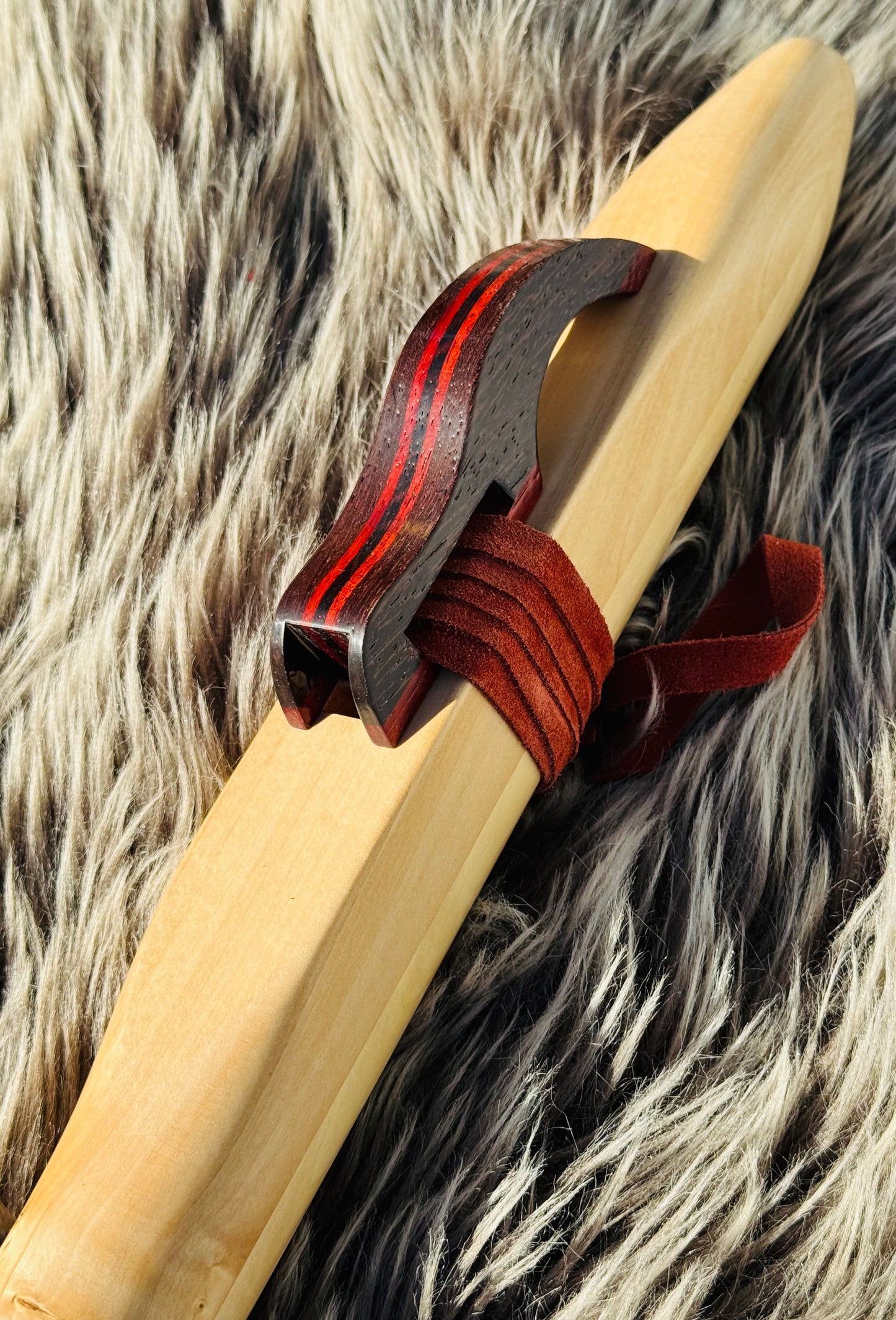 Native American style bass flute Chestnut B 432Hz