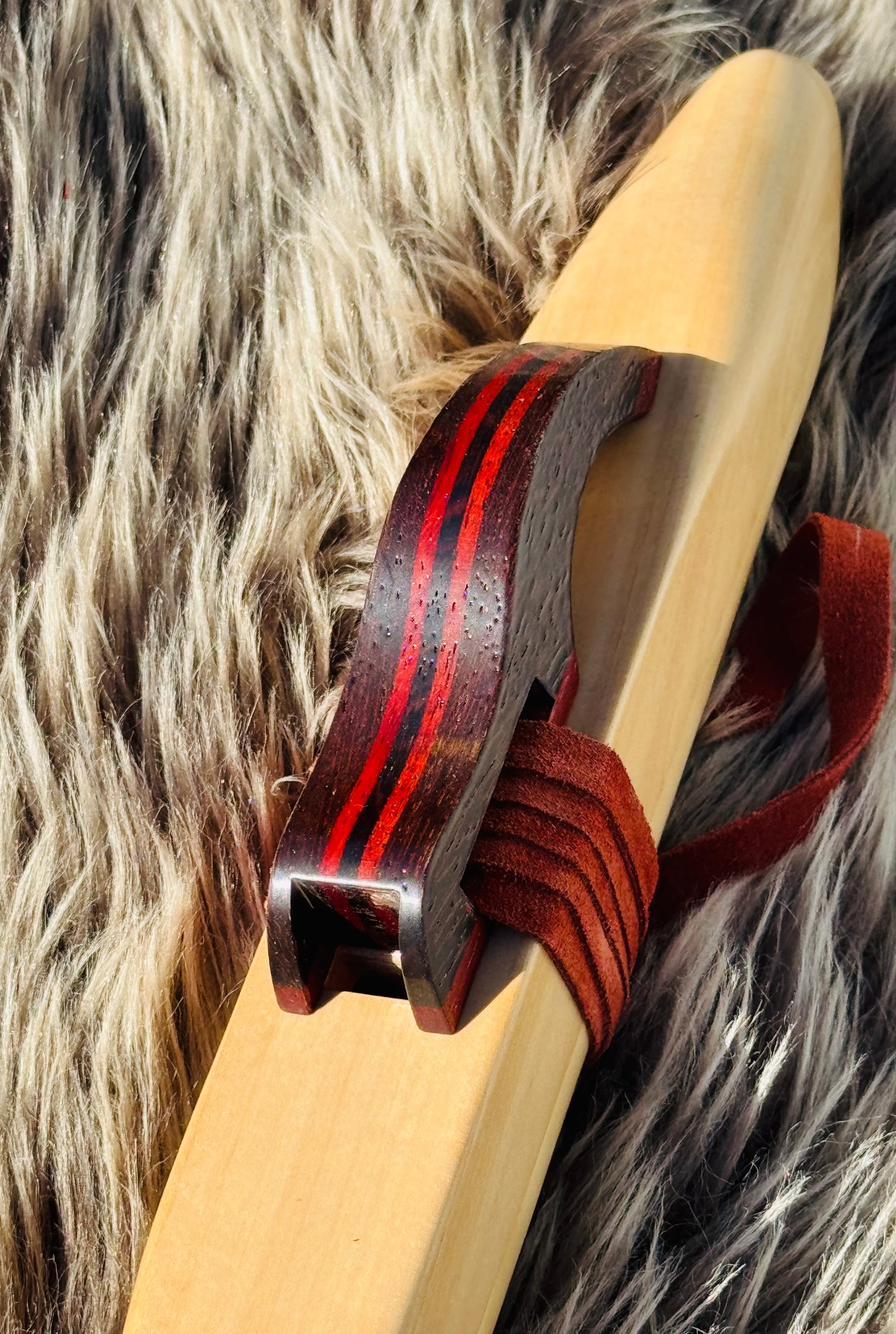 Native American style bass flute Chestnut B 432Hz