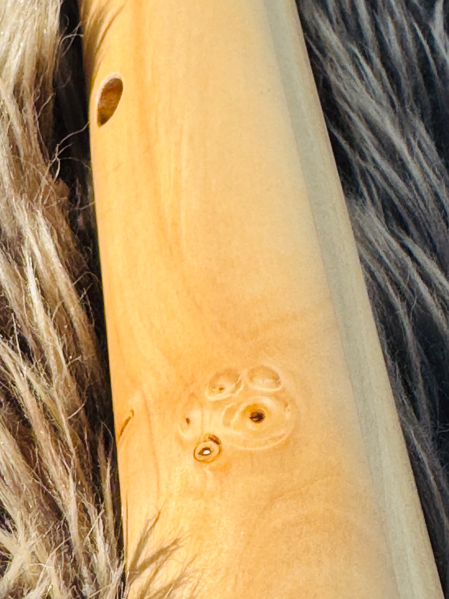 Native American style bass flute Chestnut B 432Hz