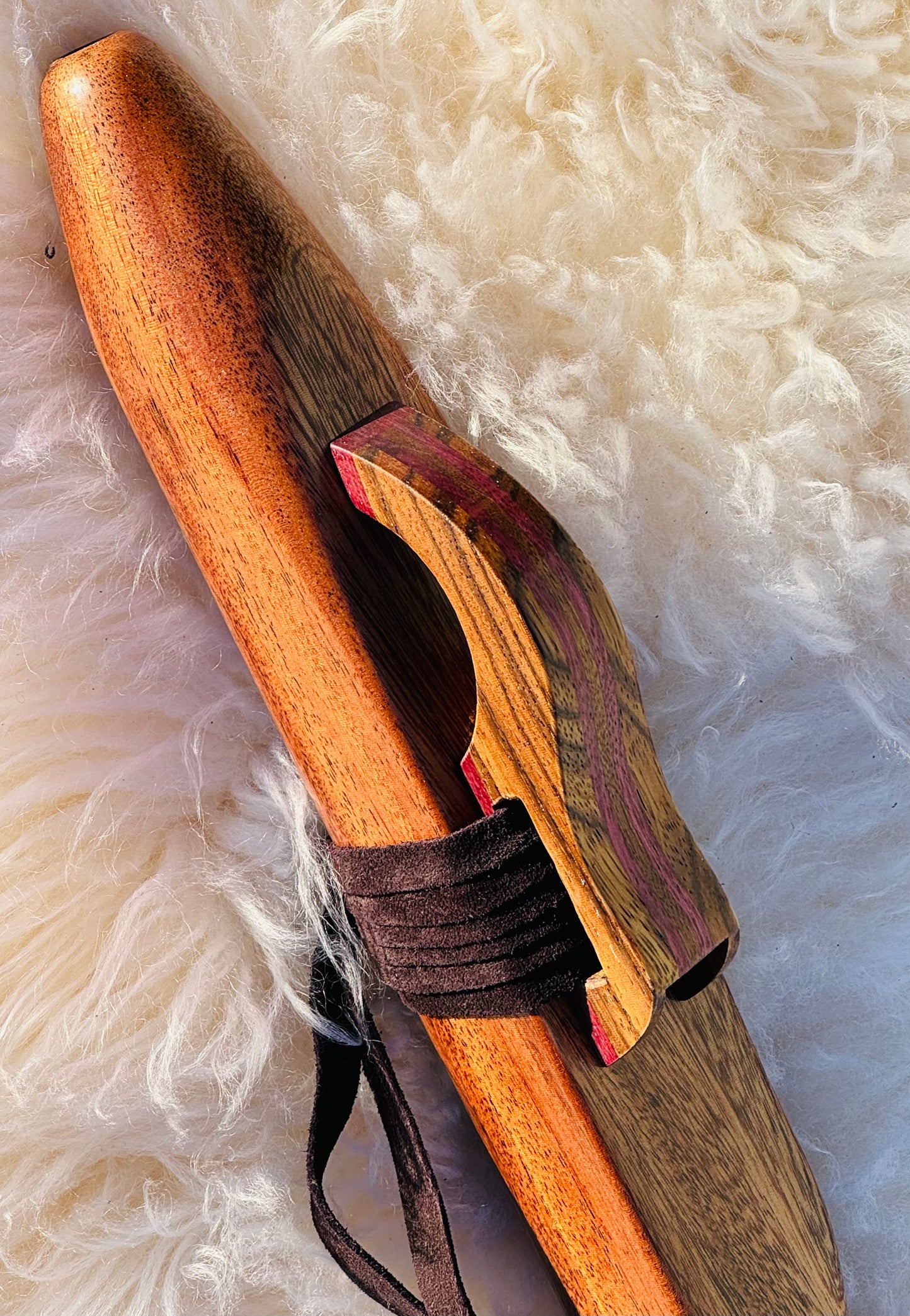 Native American style bass flutes Sapelli C 440Hz