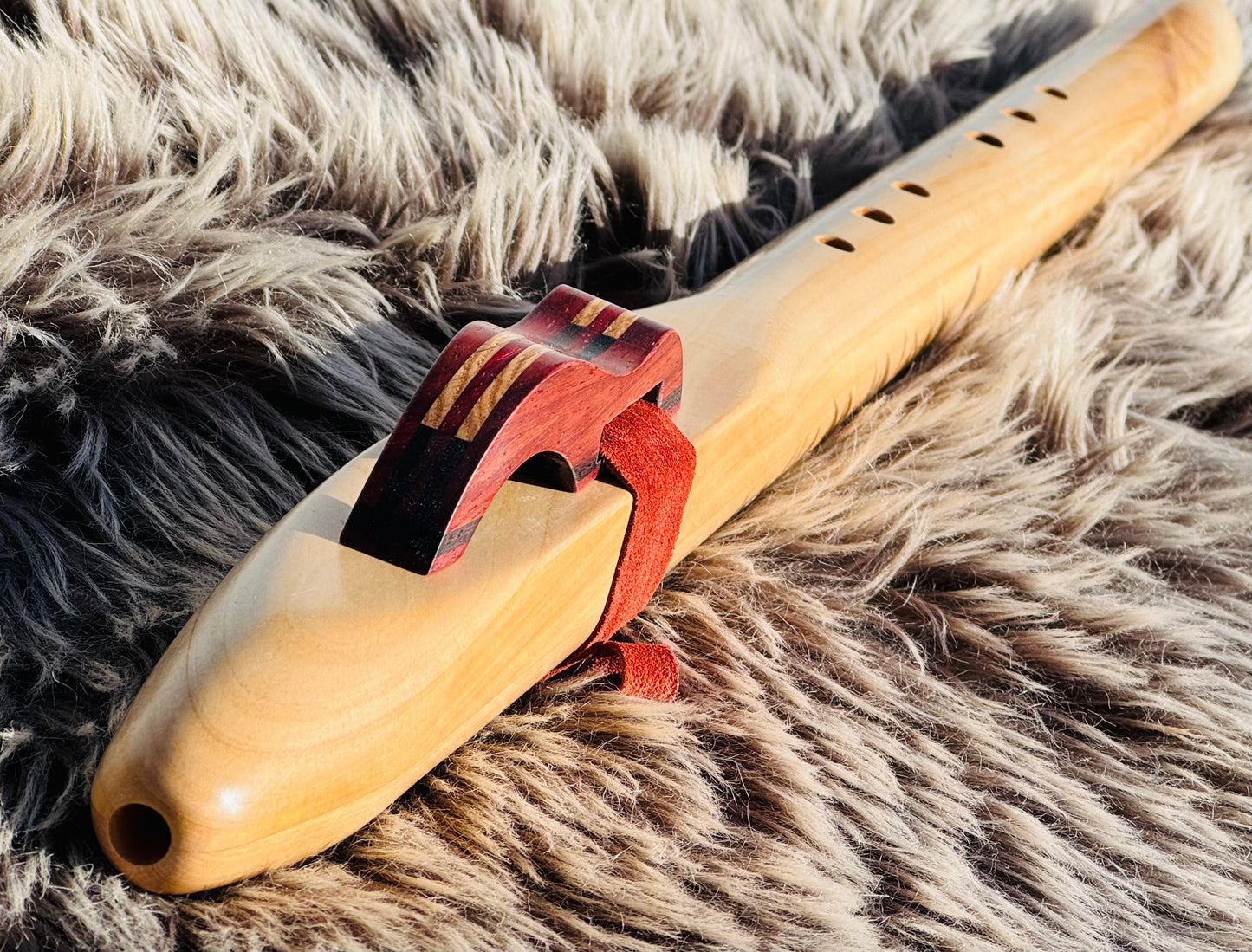 Native American style bass flute Chestnut C 440Hz