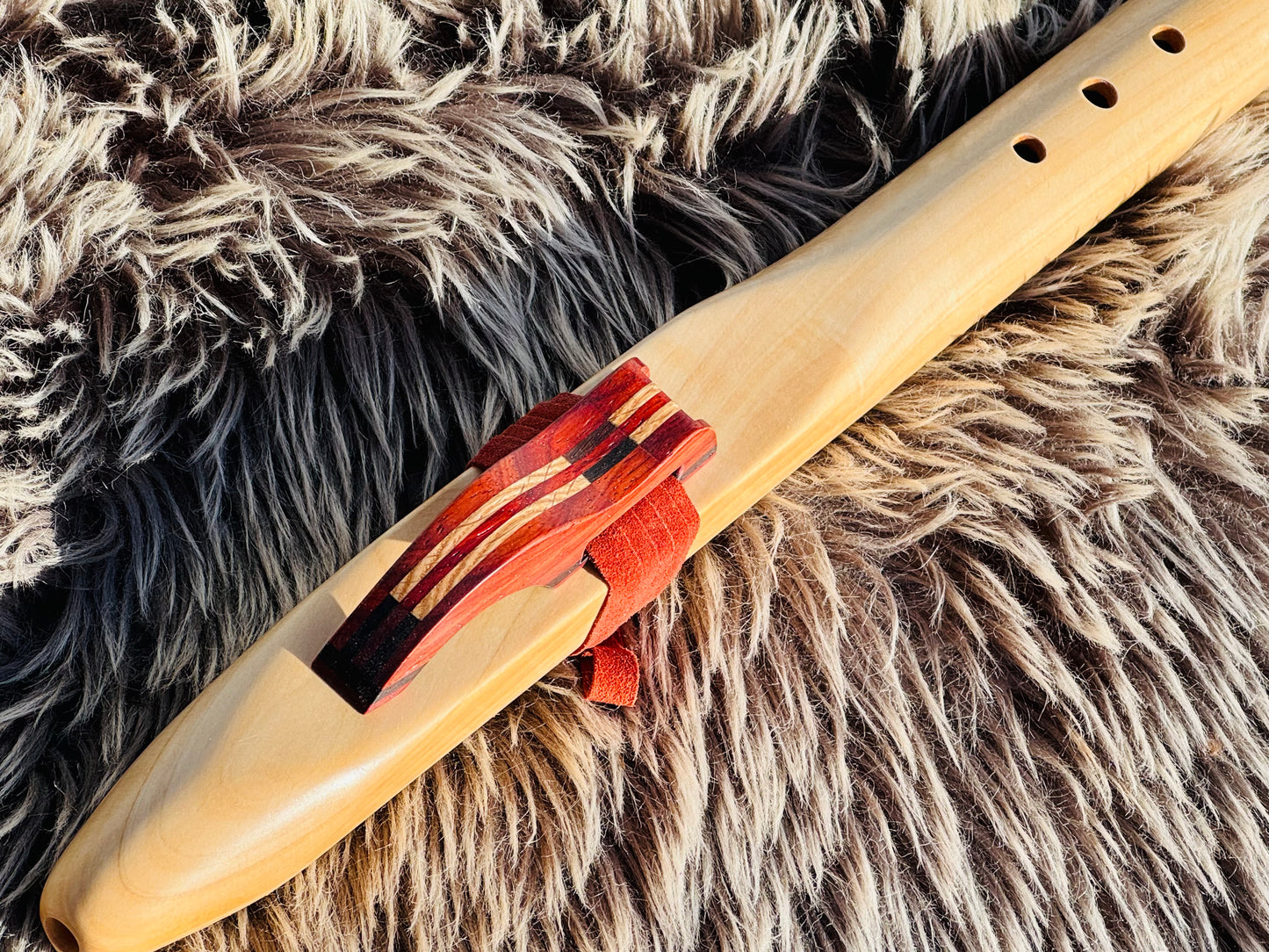 Native American style bass flute Chestnut C 440Hz