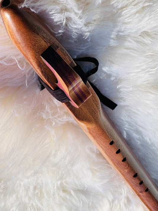 Native American style bass flute Sapelli C 432Hz