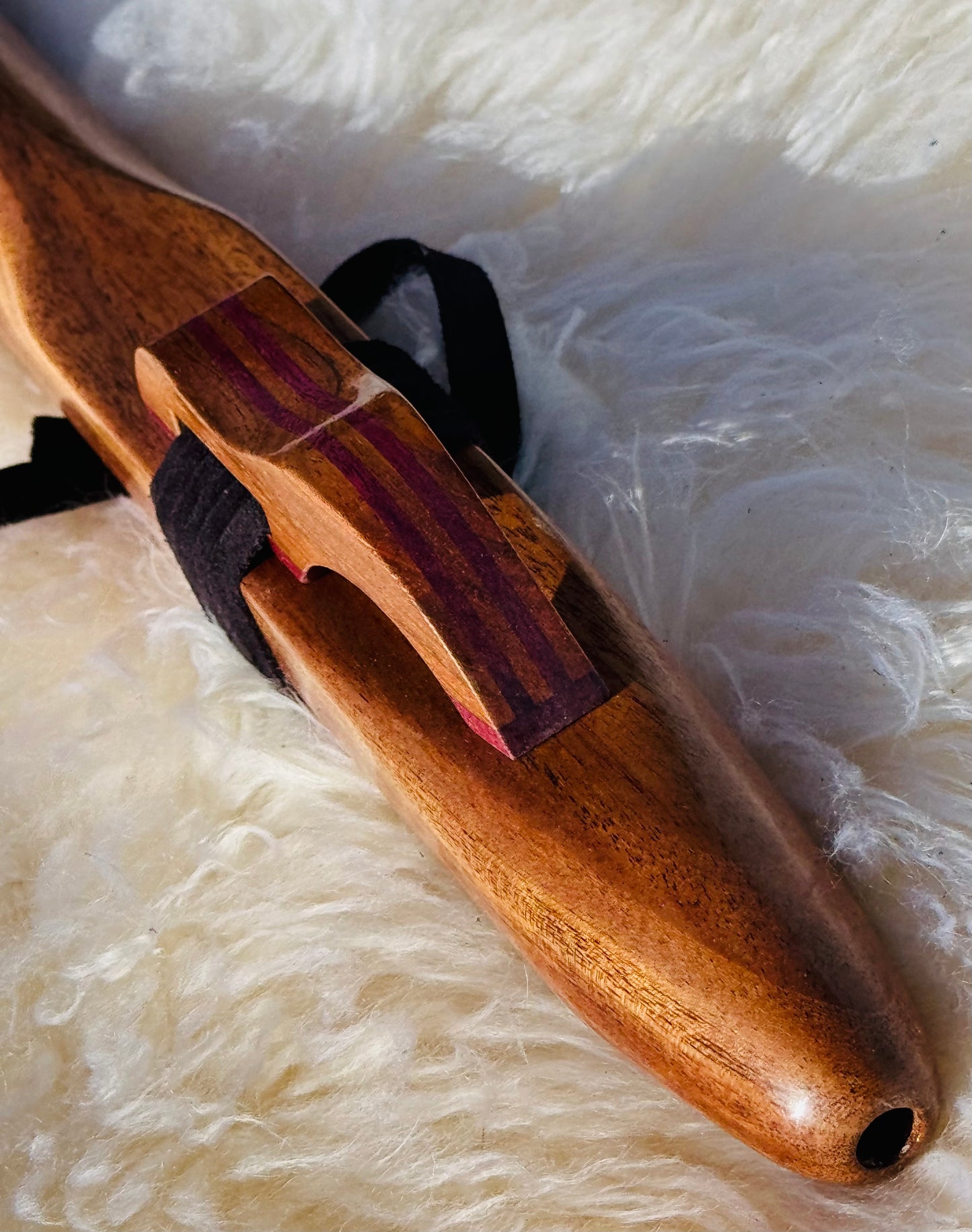 Native American style bass flute Sapelli B 440Hz