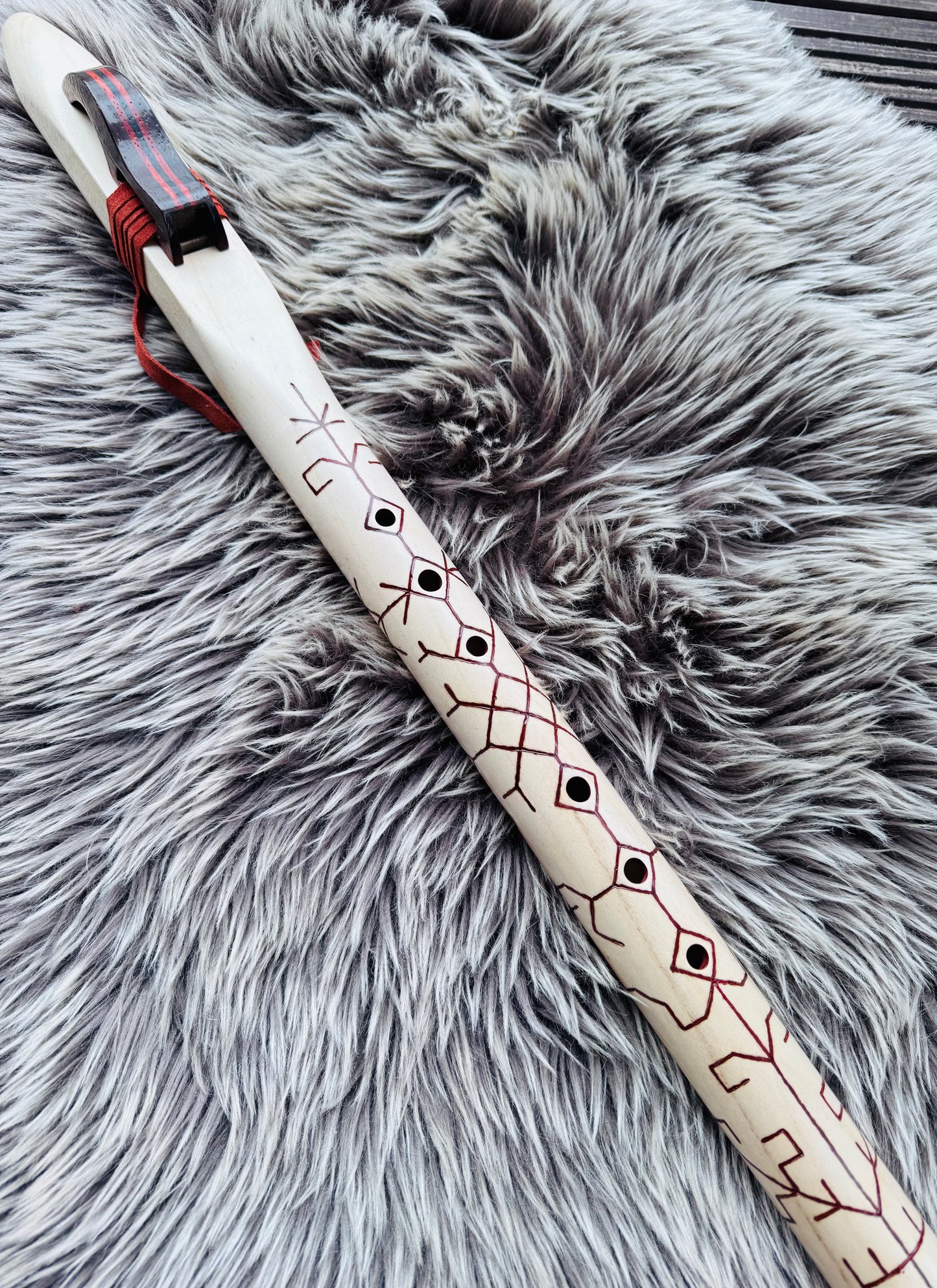 Native American style bass flute maple C 432Hz