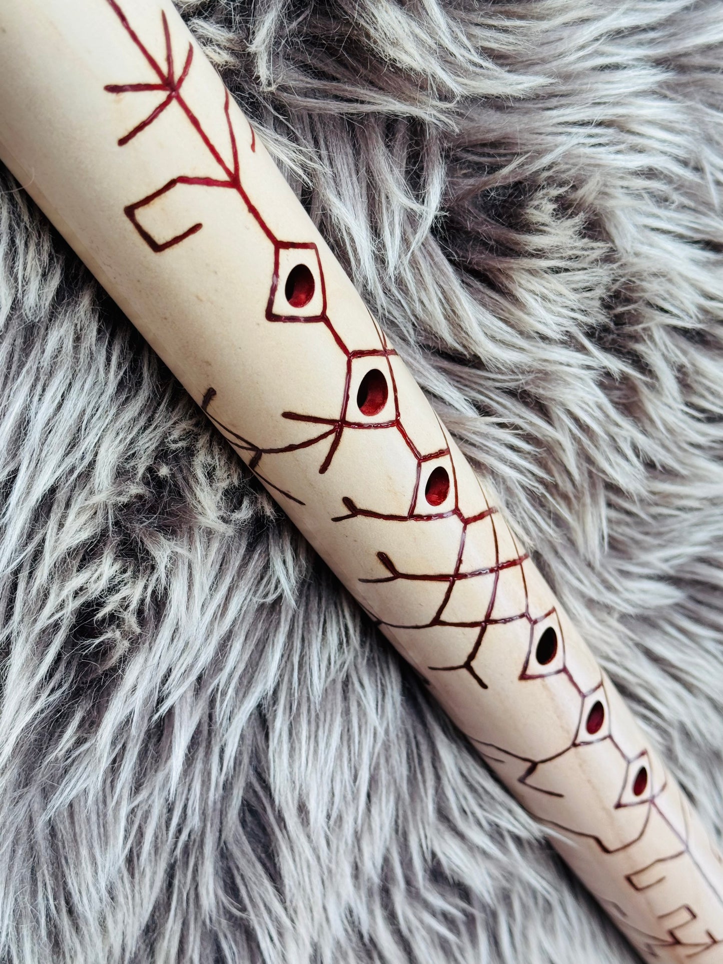 Native American style bass flute maple C 432Hz