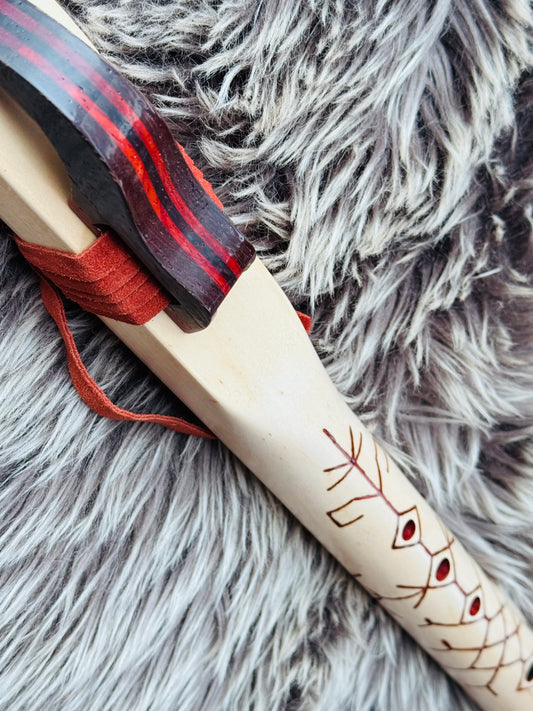 Native American style bass flute maple C 432Hz