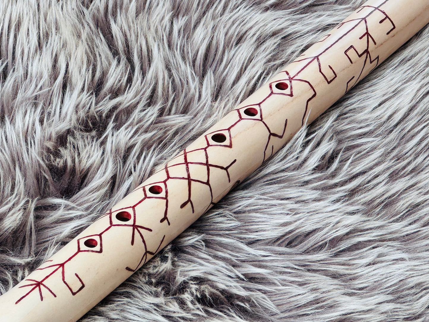 Native American style bass flute maple C 432Hz