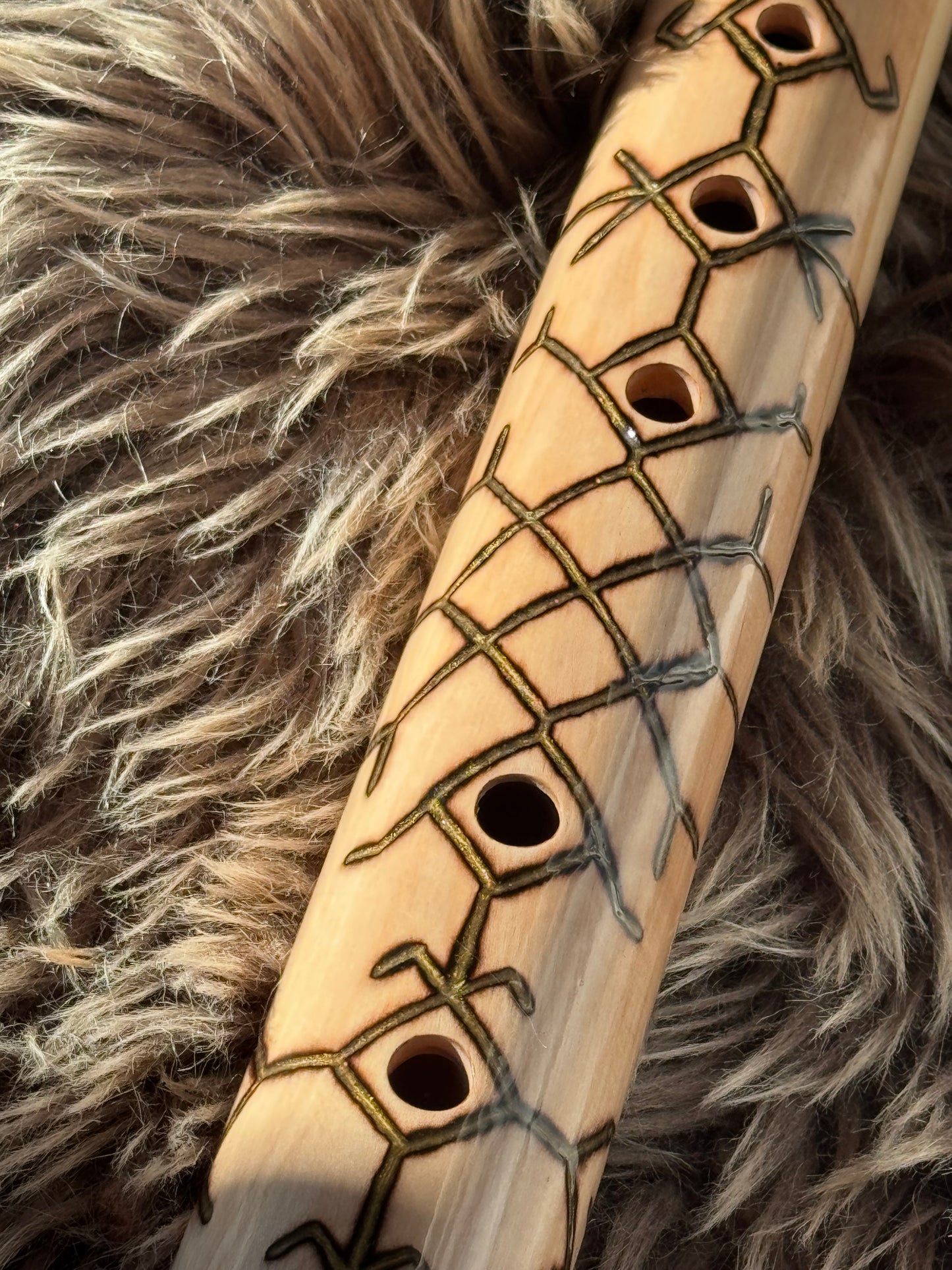 Native American style bass flute B 440Hz