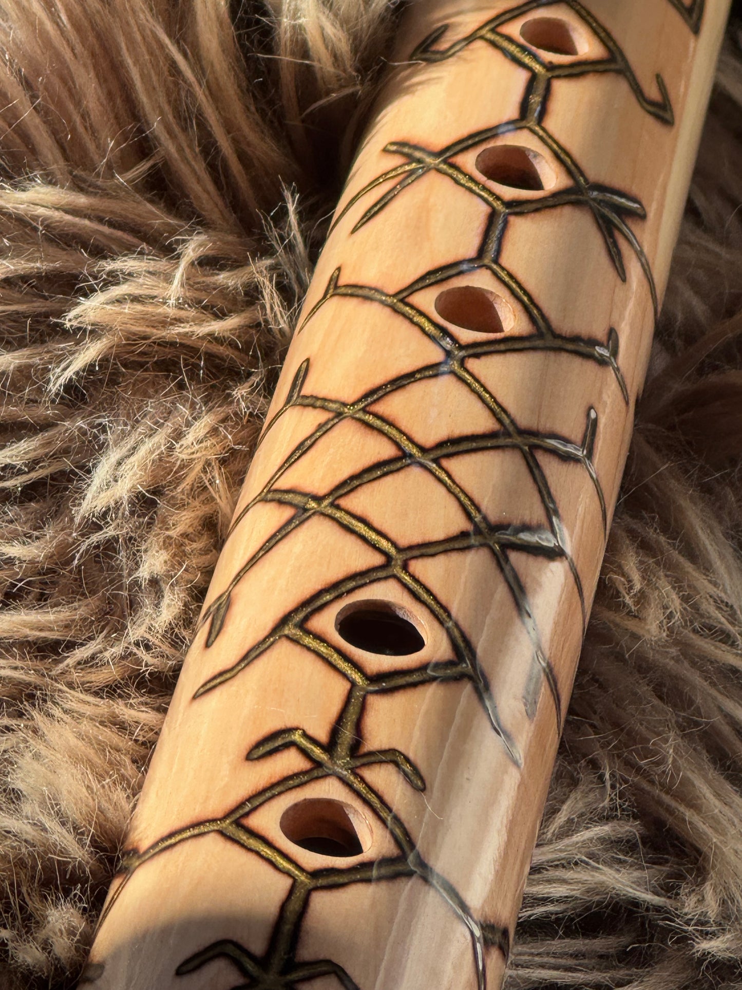 Native American style bass flute B 440Hz