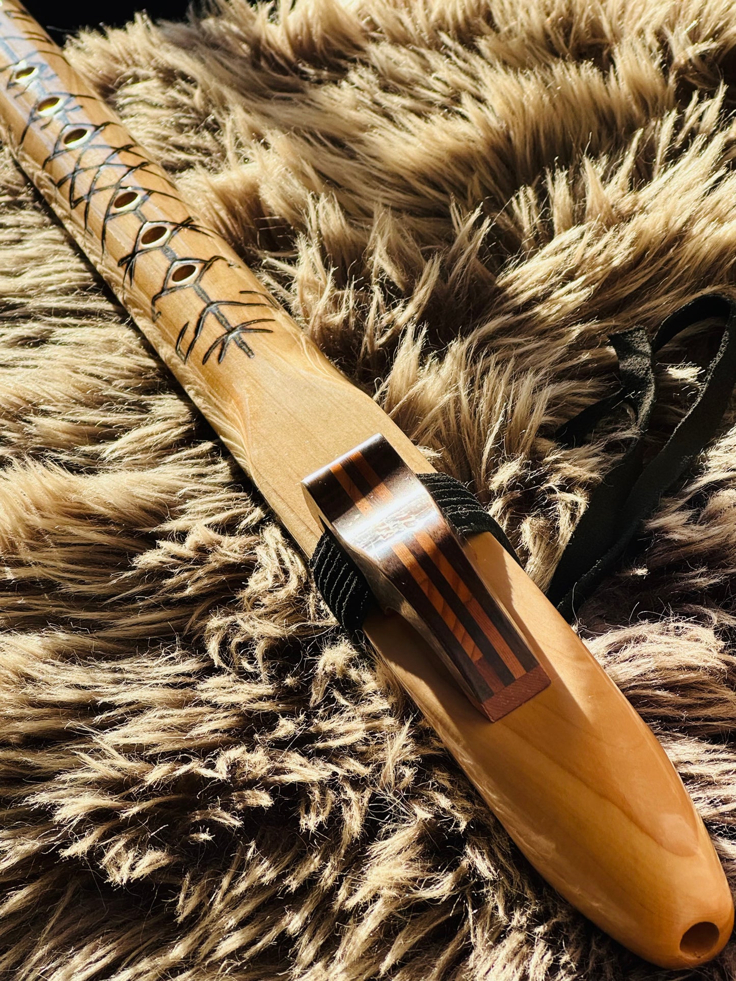 Native American style bass flute B 440Hz