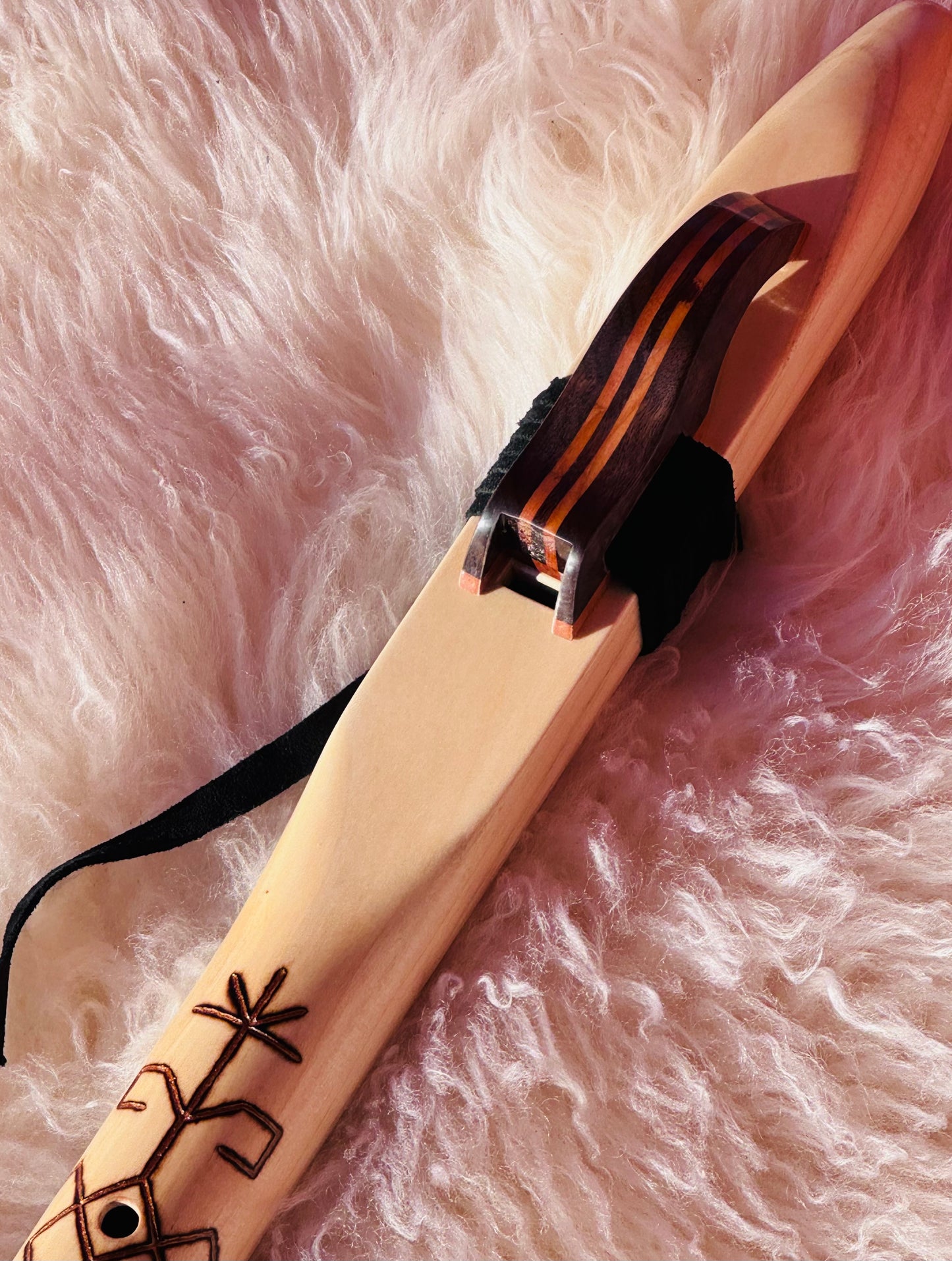 Native American style bass flute Chestnut B 440Hz