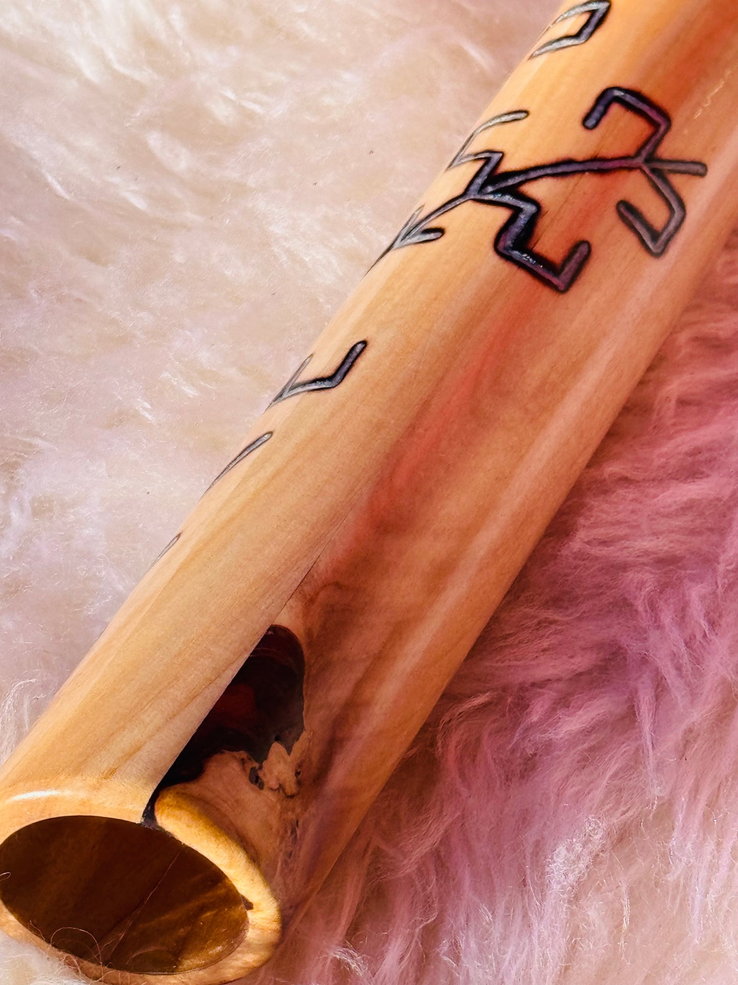 Native American stule bass flute Chestnut B 432Hz