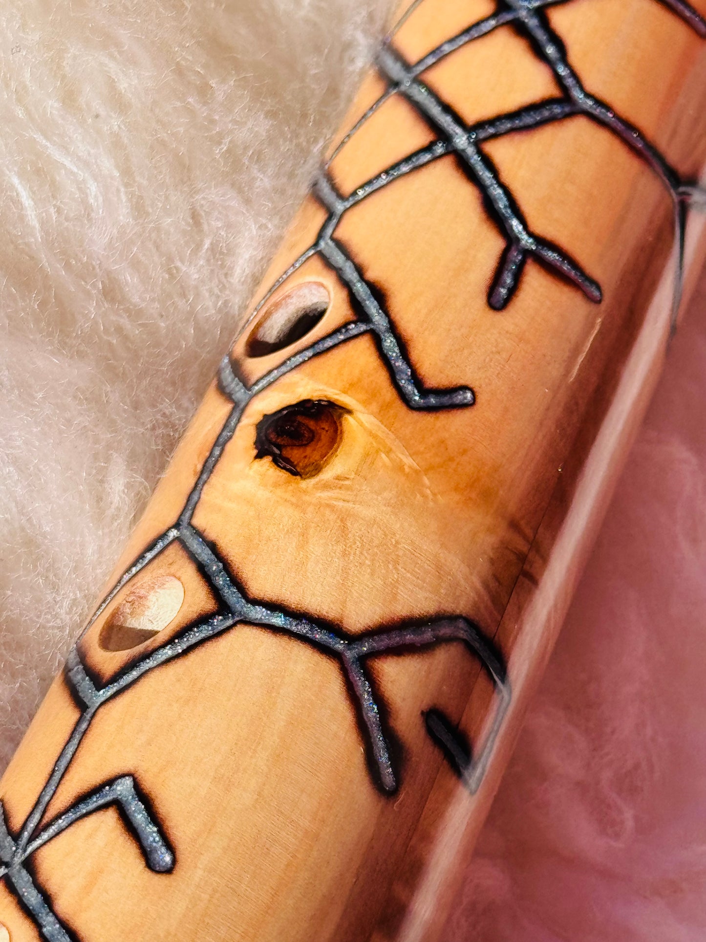 Native American stule bass flute Chestnut B 432Hz