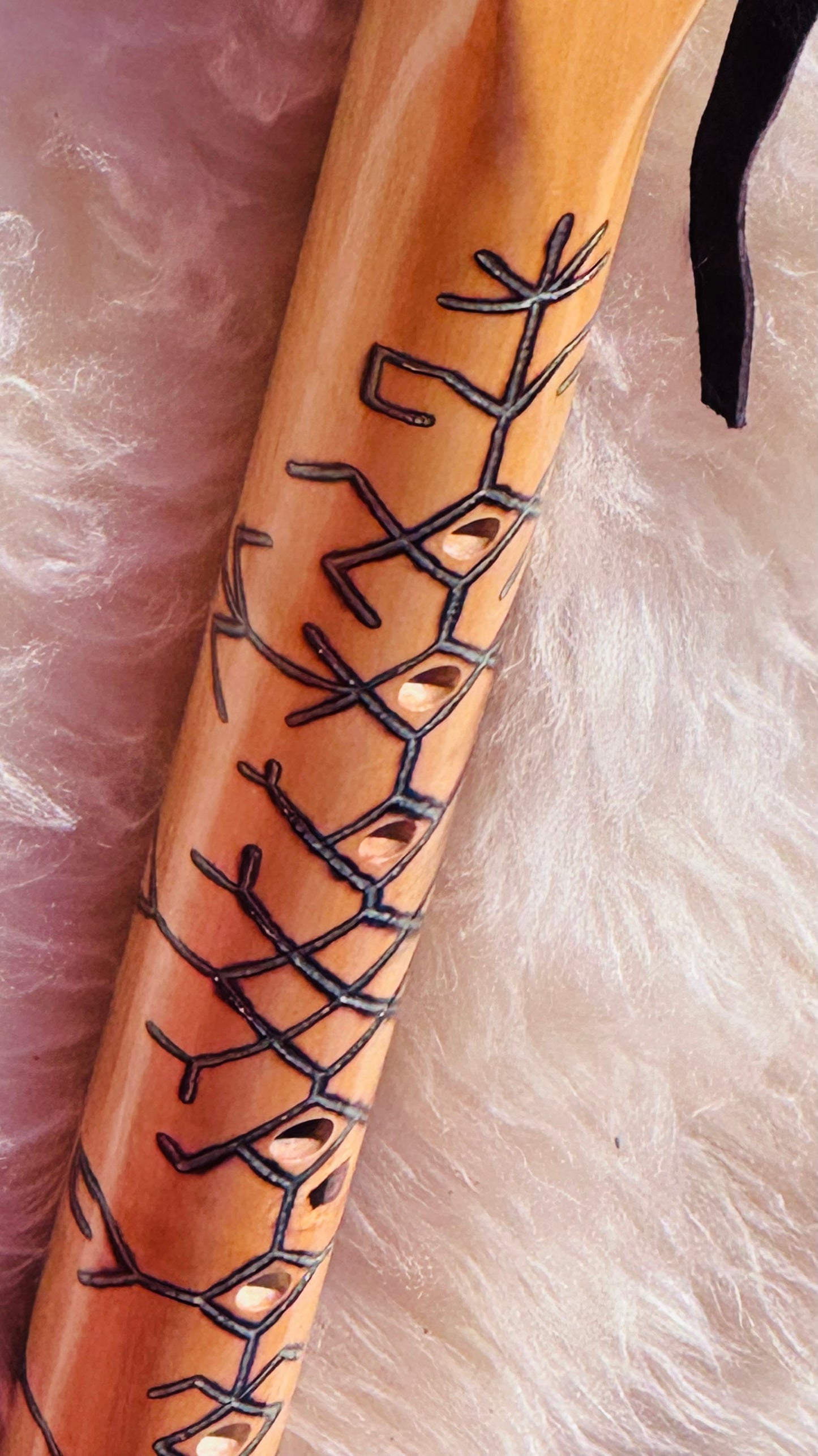 Native American stule bass flute Chestnut B 432Hz