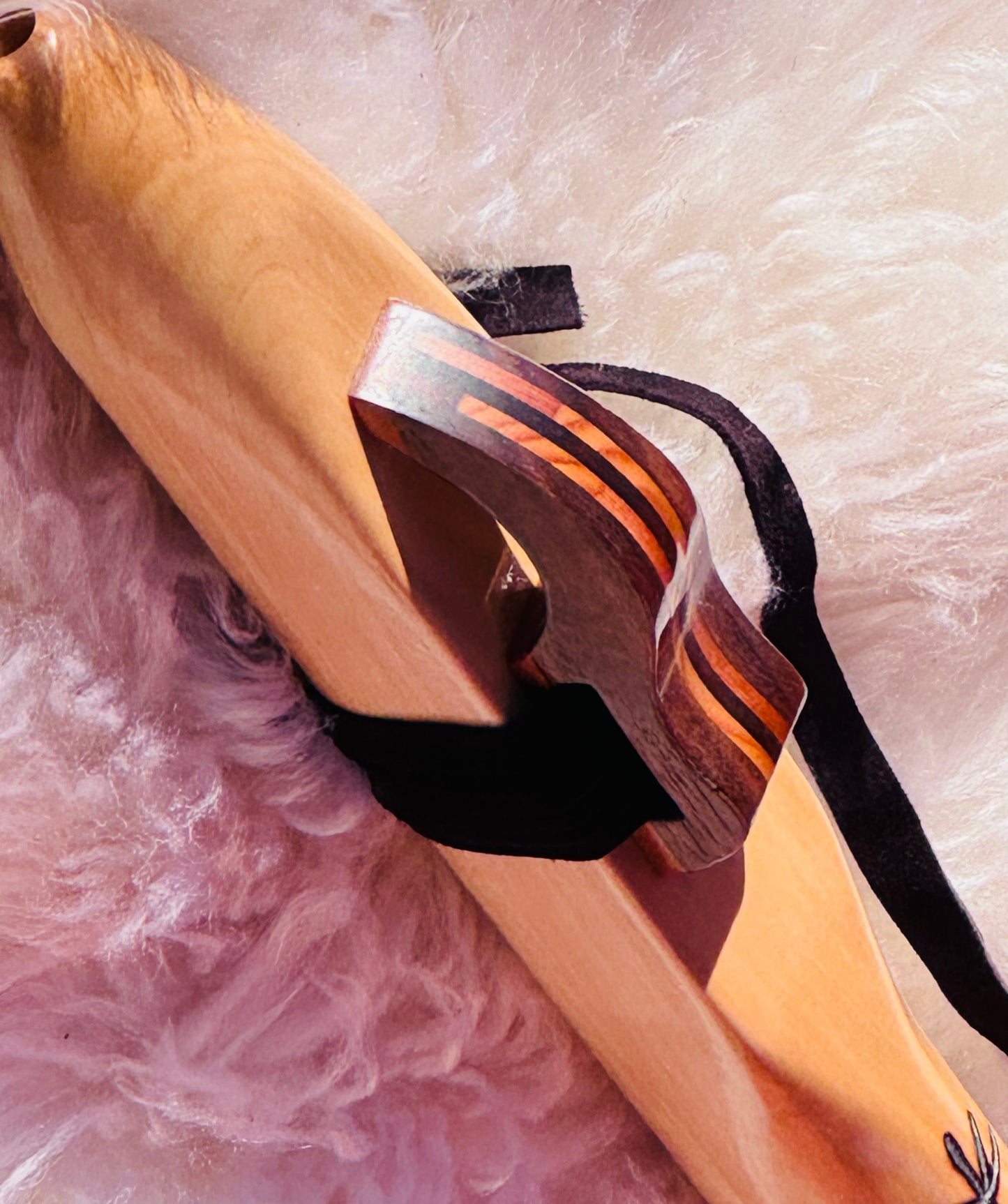 Native American stule bass flute Chestnut B 432Hz