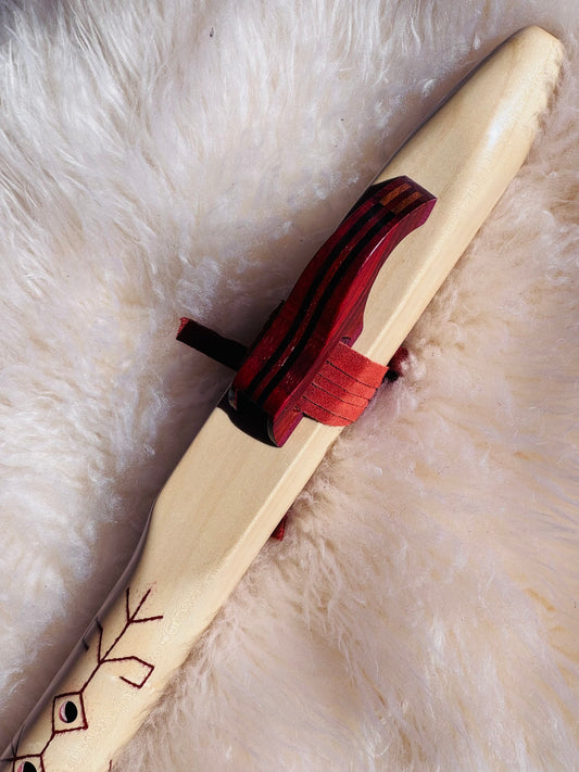 Native American style bass flute maple C 440Hz