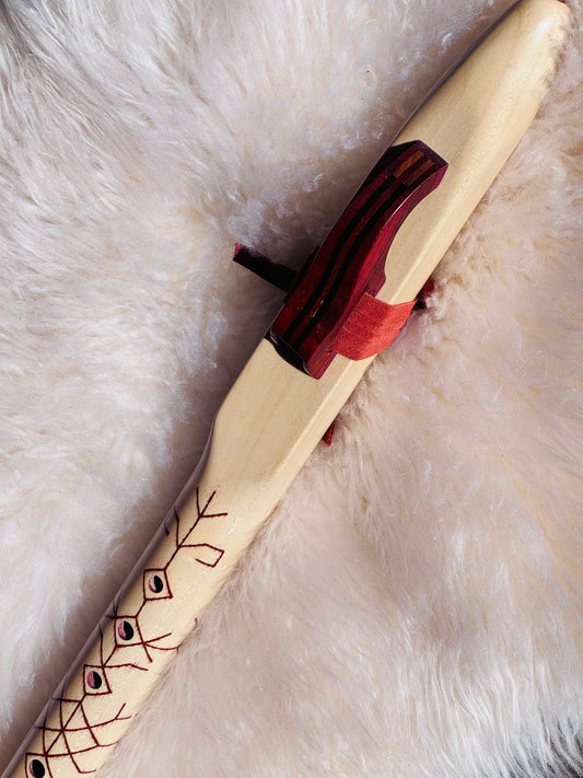 Native American style bass flute maple C 440Hz