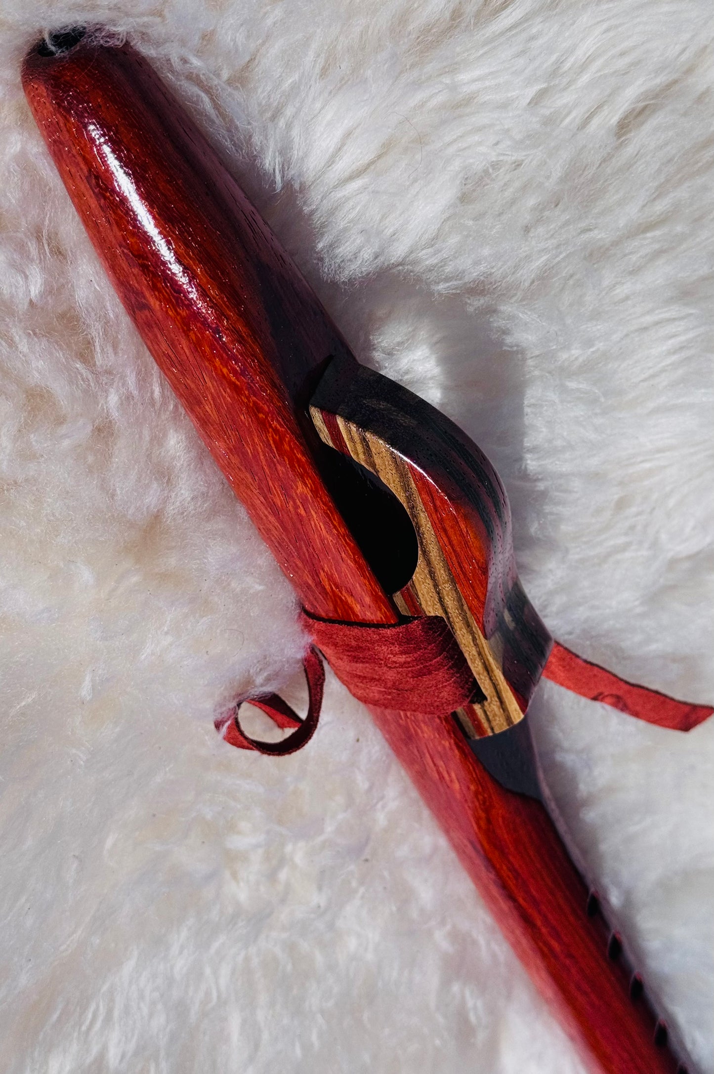 Native American style flute Red padouk G 432Hz