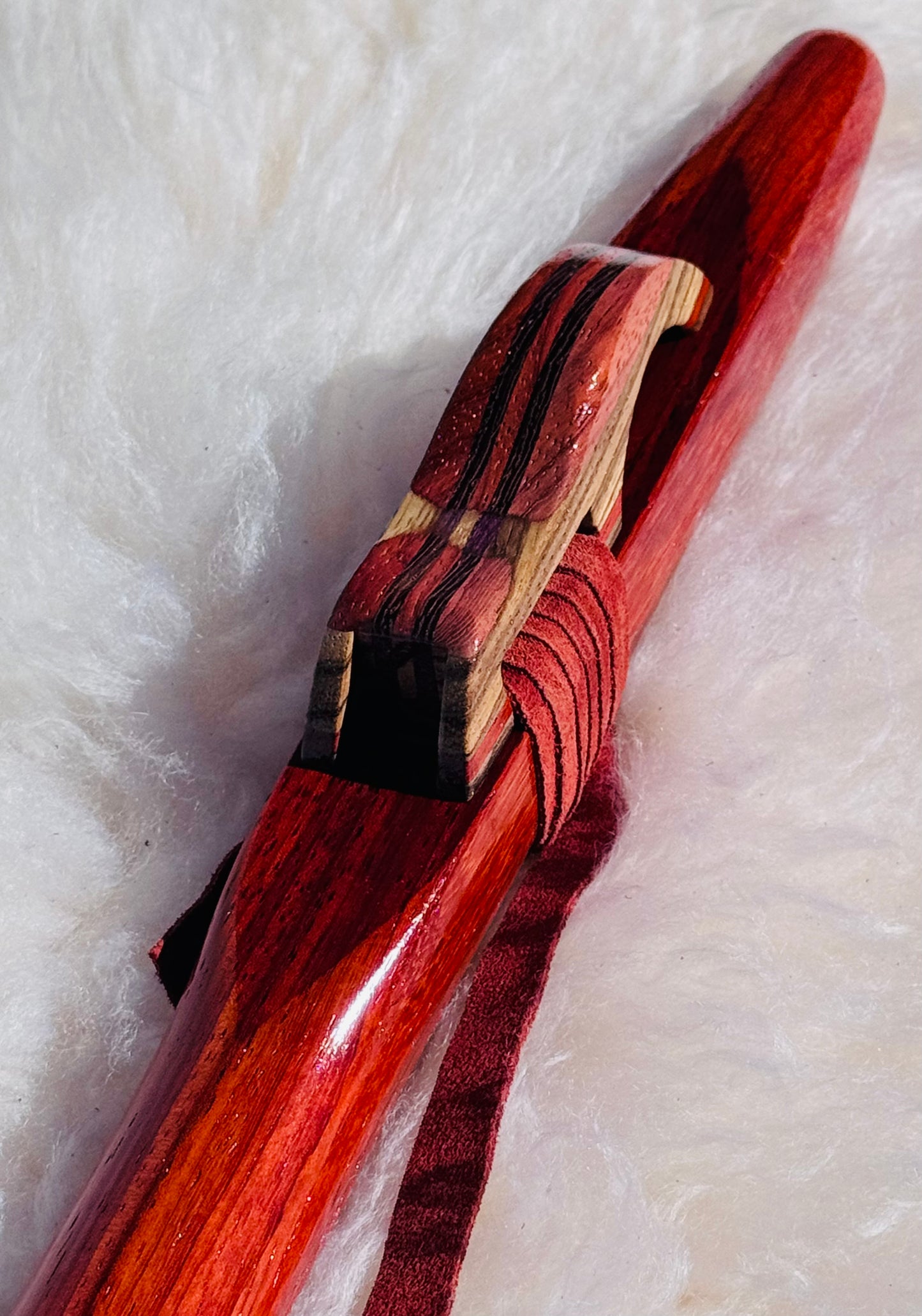 Native American style flute Red padouk G 432Hz