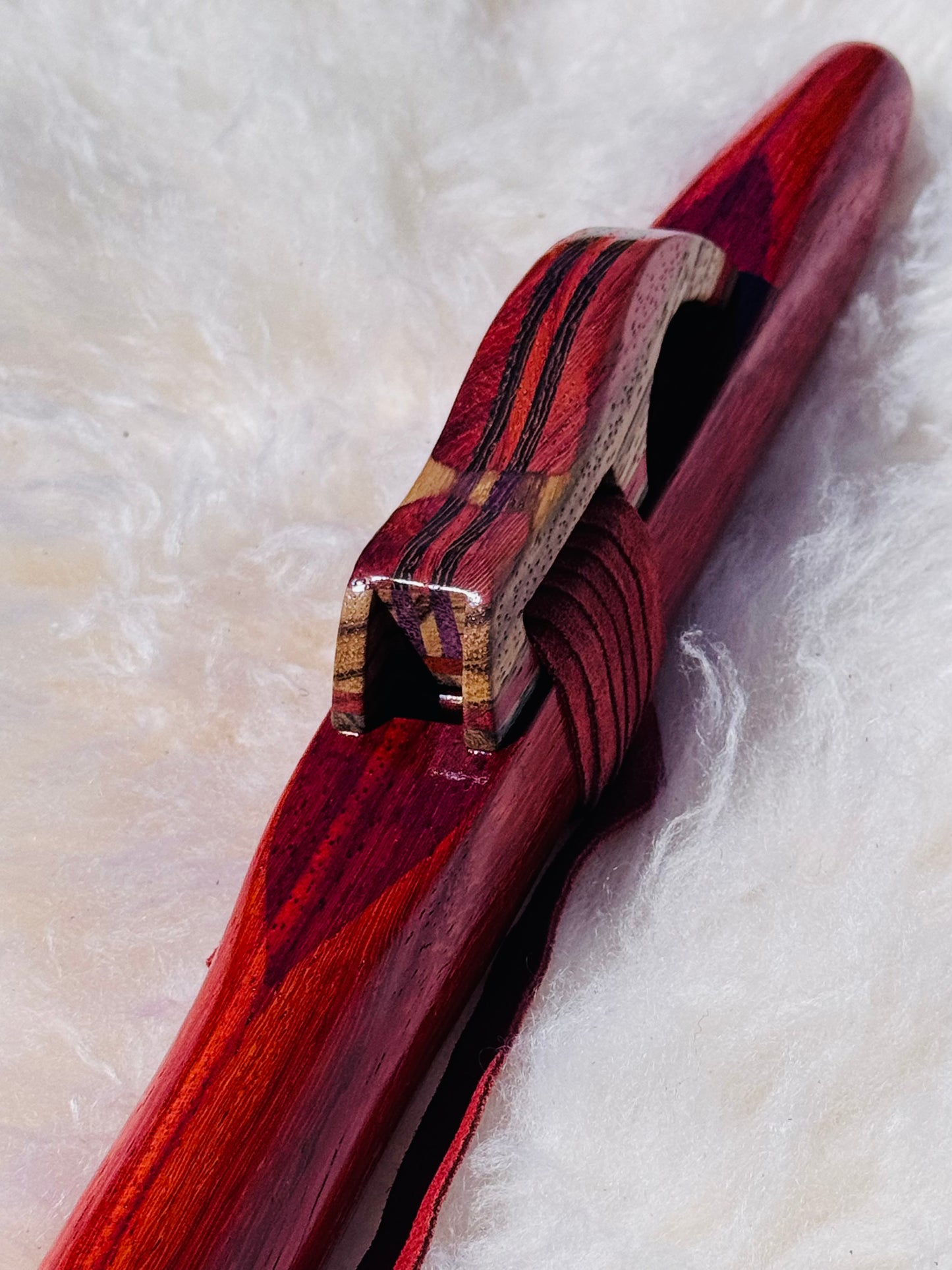 Native American style flute Red padouk G 432Hz