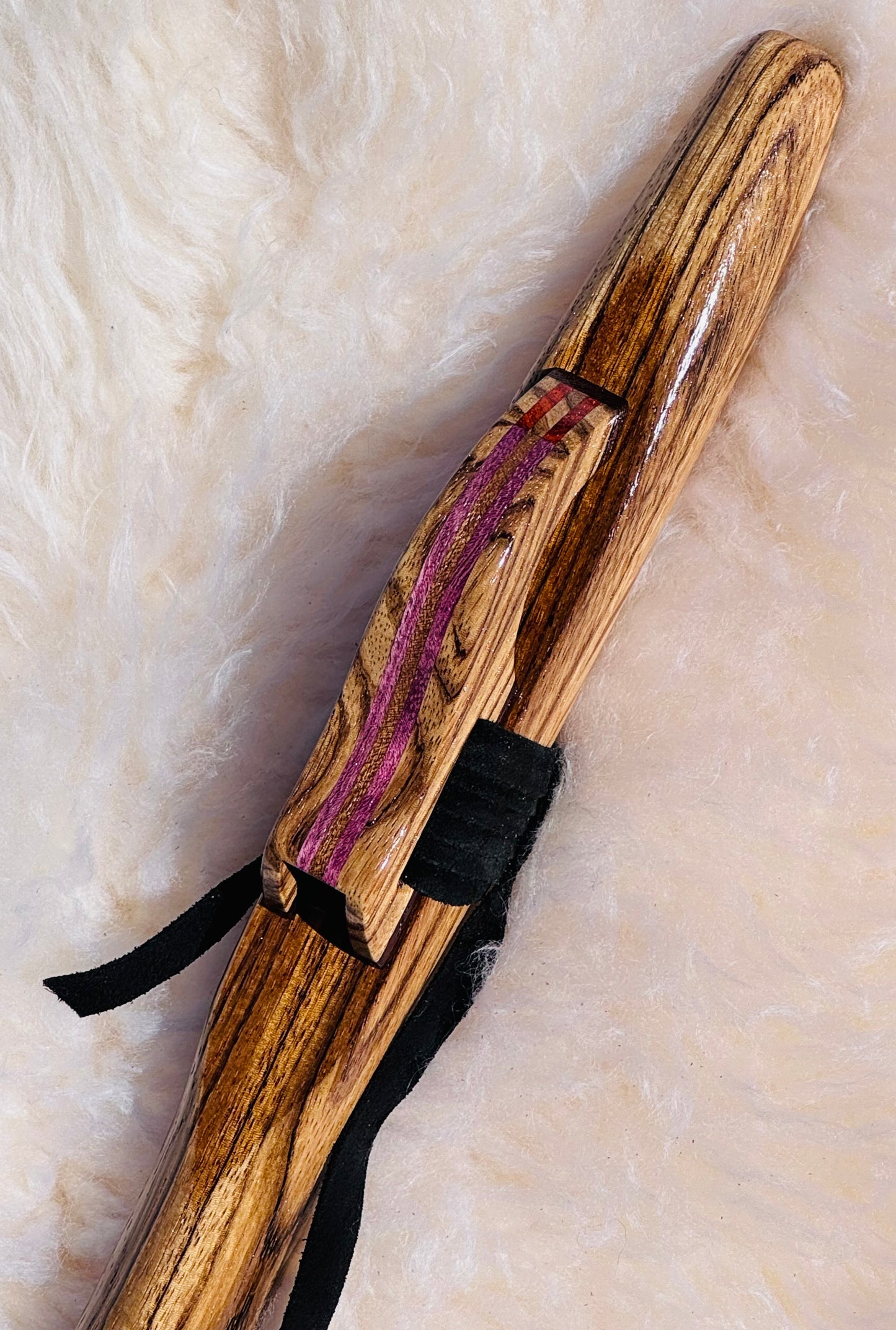 Native American style flute Zebrano G 432Hz