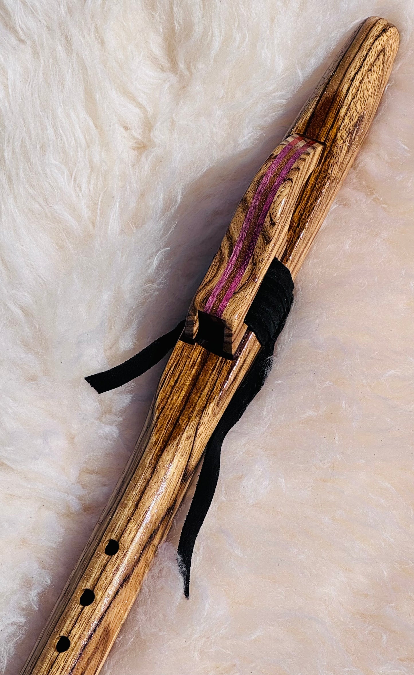 Native American style flute Zebrano G 432Hz