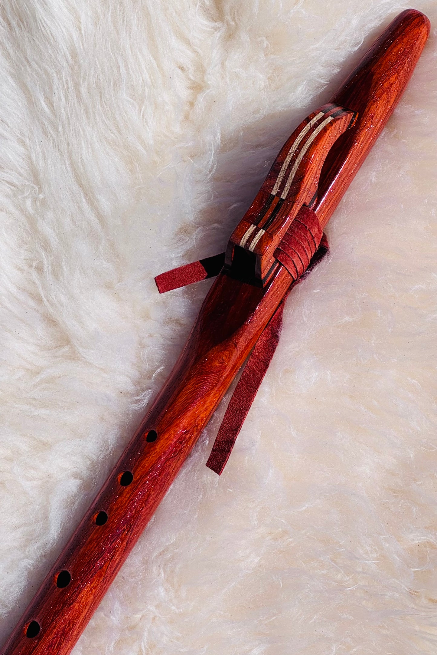 Native American style flute Red padouk G 440Hz