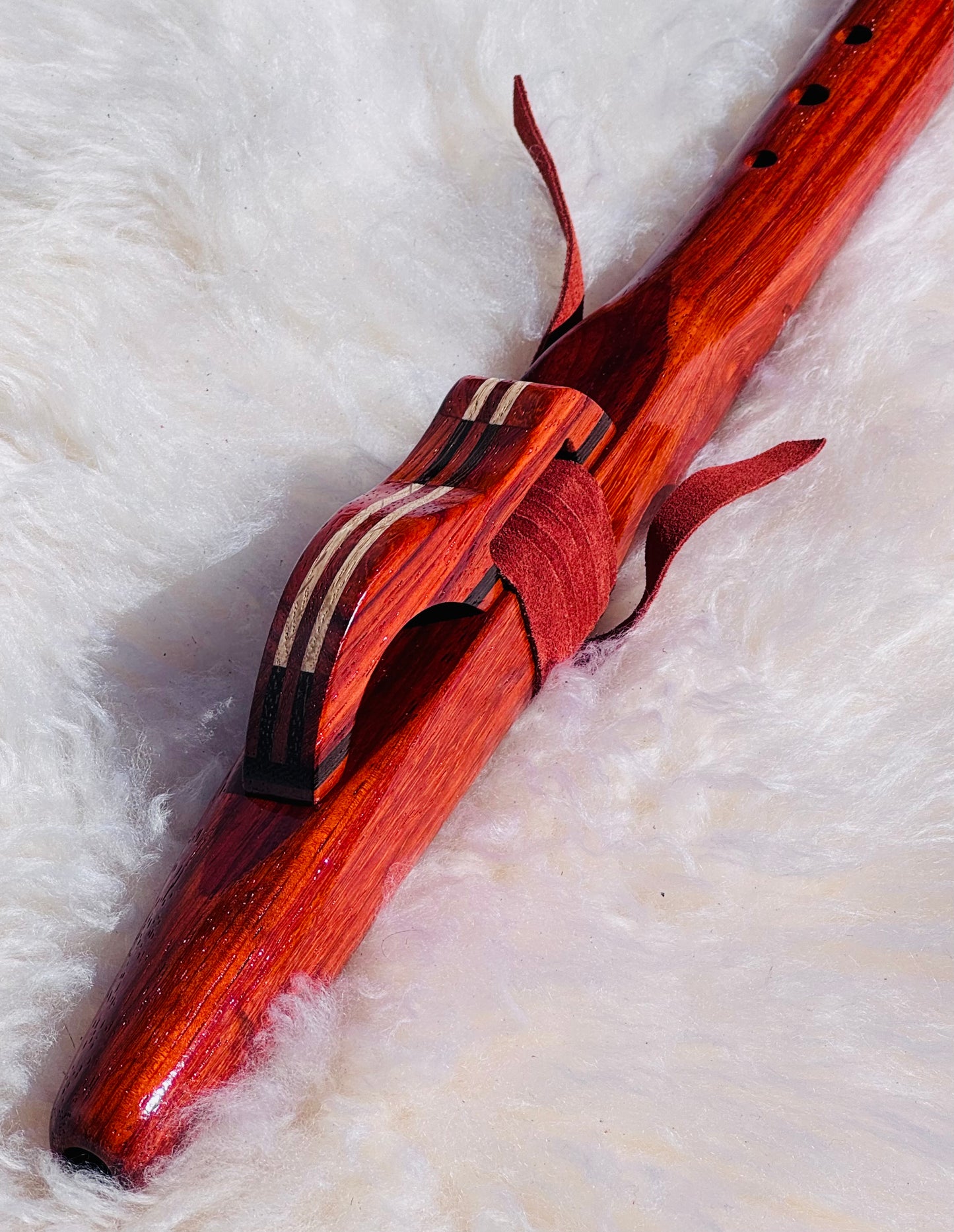 Native American style flute Red padouk G 440Hz