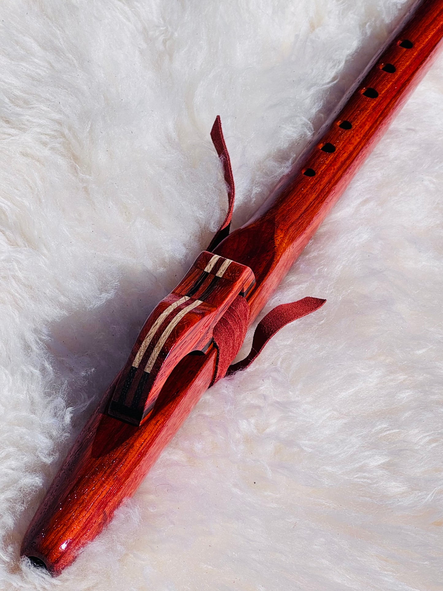 Native American style flute Red padouk G 440Hz