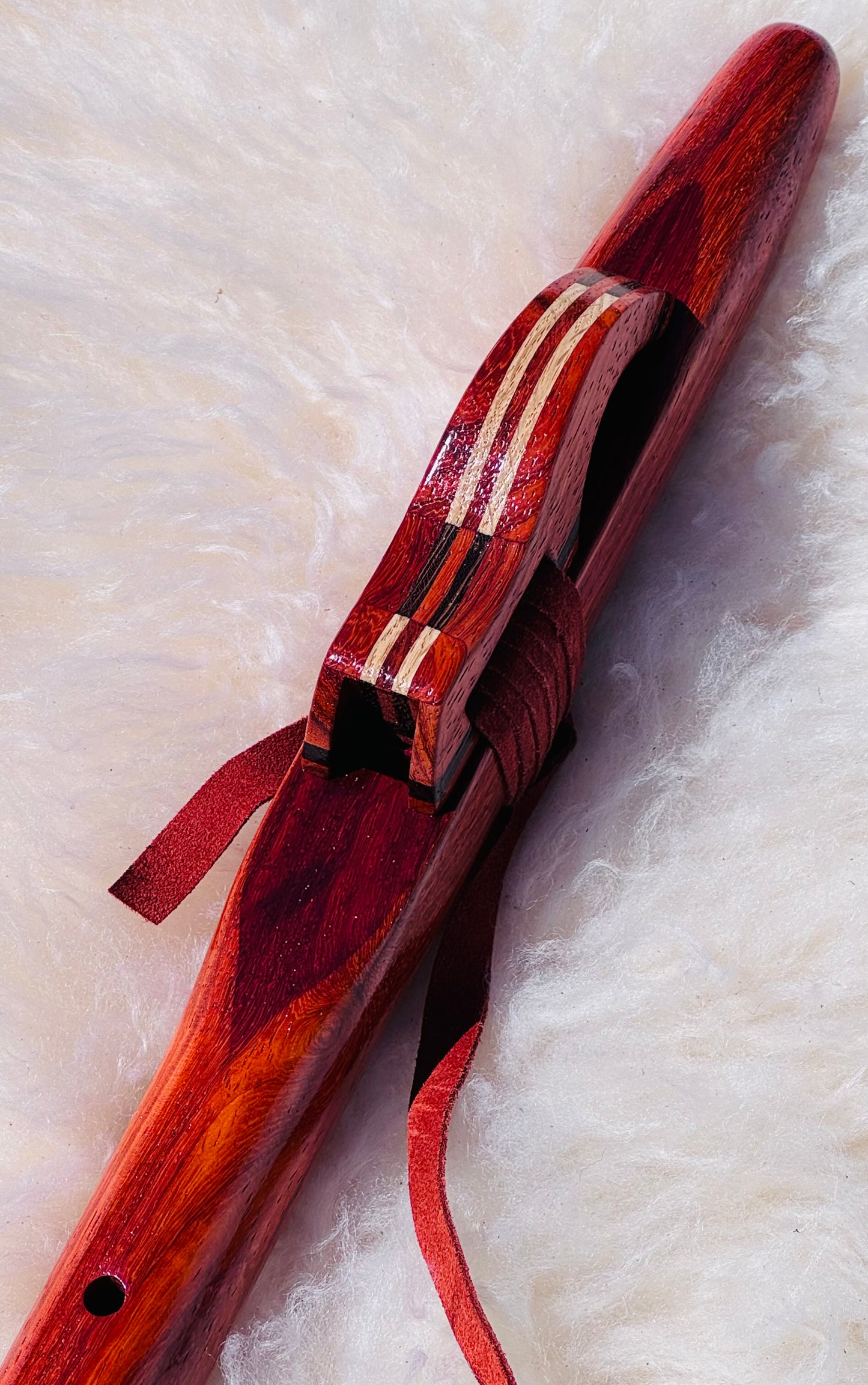 Native American style flute Red padouk G 440Hz