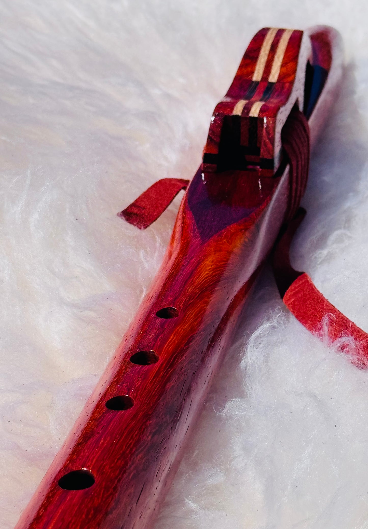 Native American style flute Red padouk G 440Hz