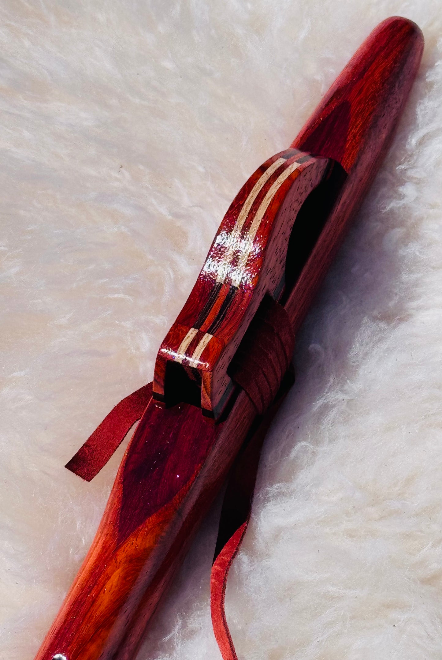 Native American style flute Red padouk G 440Hz