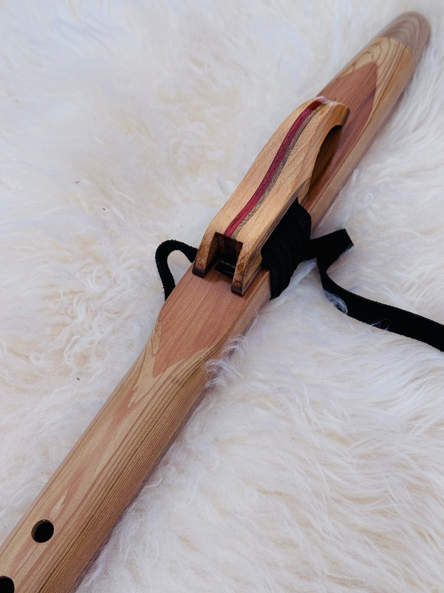Native American style flute Cedar F# 432Hz
