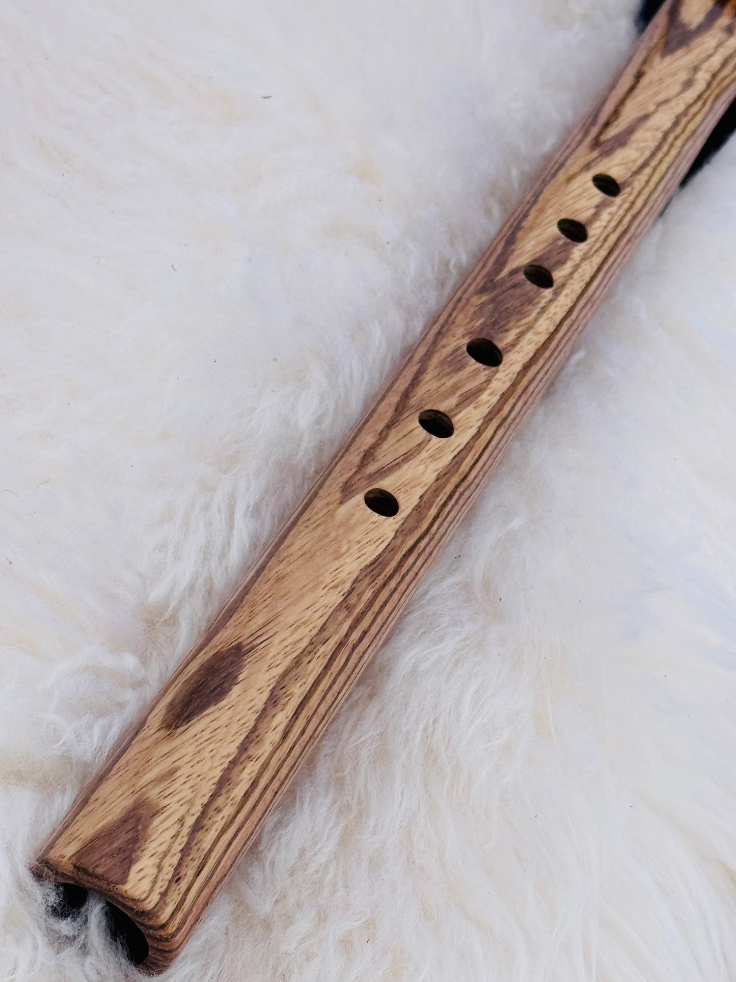 Native American style flute Zebrano F# 432Hz