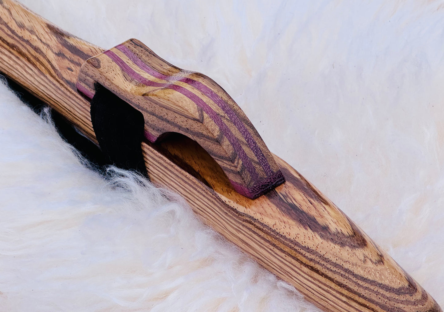 Native American style flute Zebrano F# 432Hz
