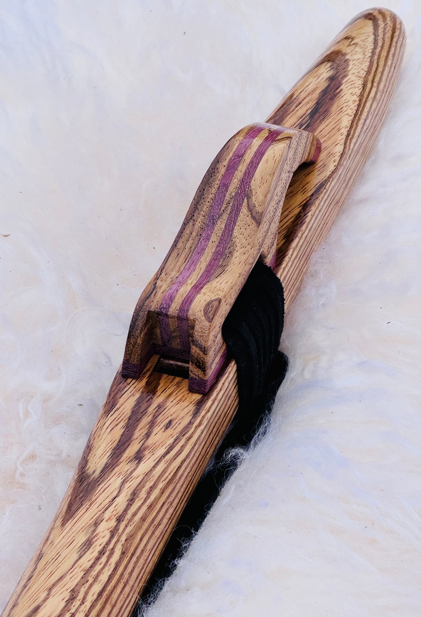 Native American style flute Zebrano F# 432Hz